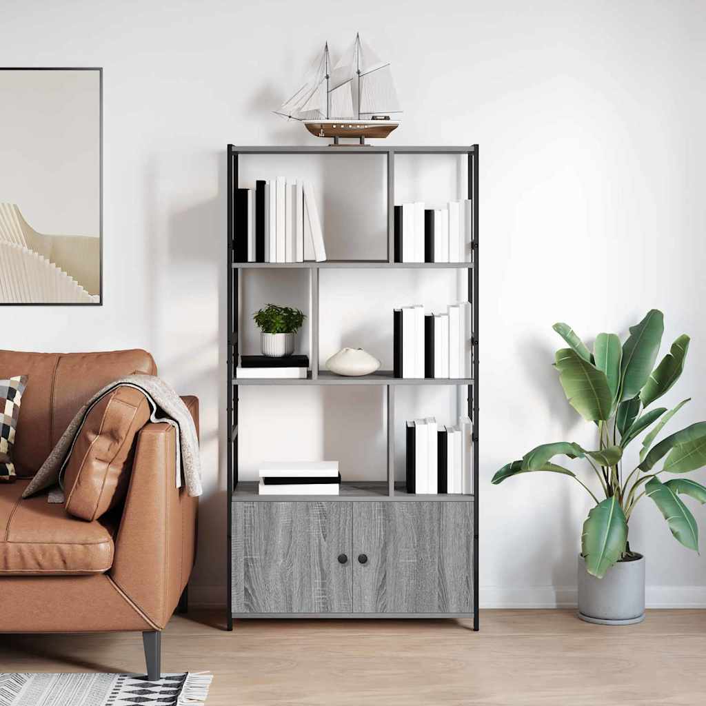 Étagère Sonoma gris 80 x 30 x 155.5 cm Bois d'ingénierie - XIOS