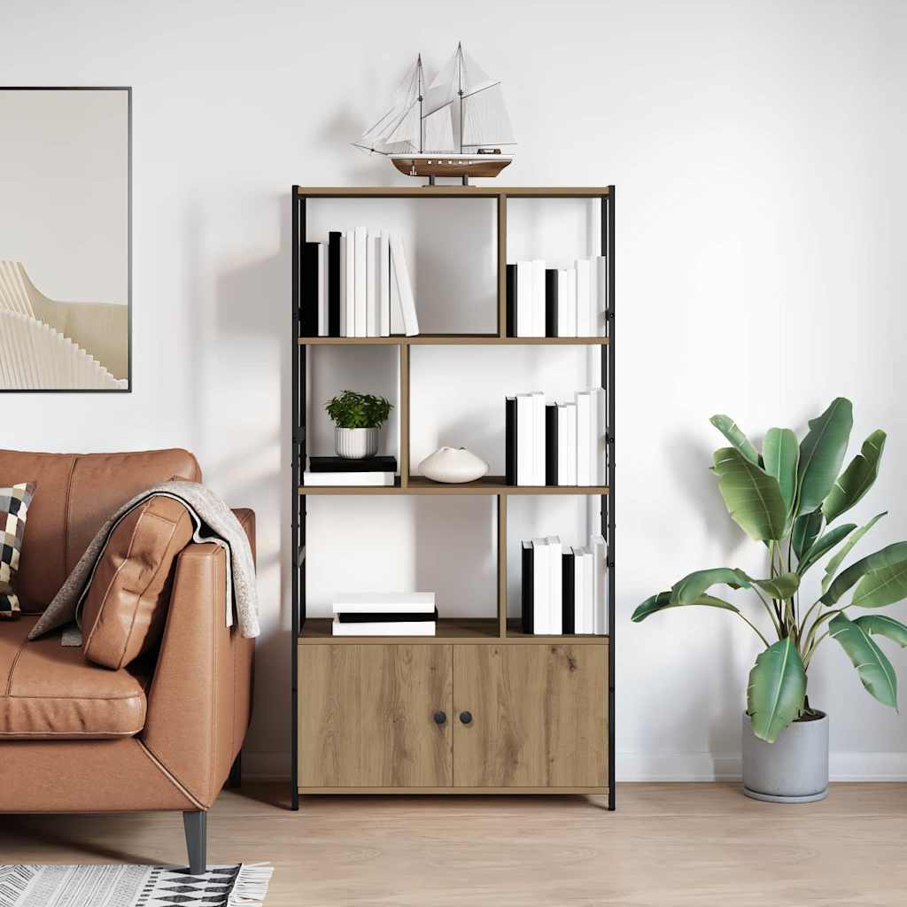 Étagère chêne artisanal 80 x 30 x 155.5 cm Bois d'ingénierie - XIOS