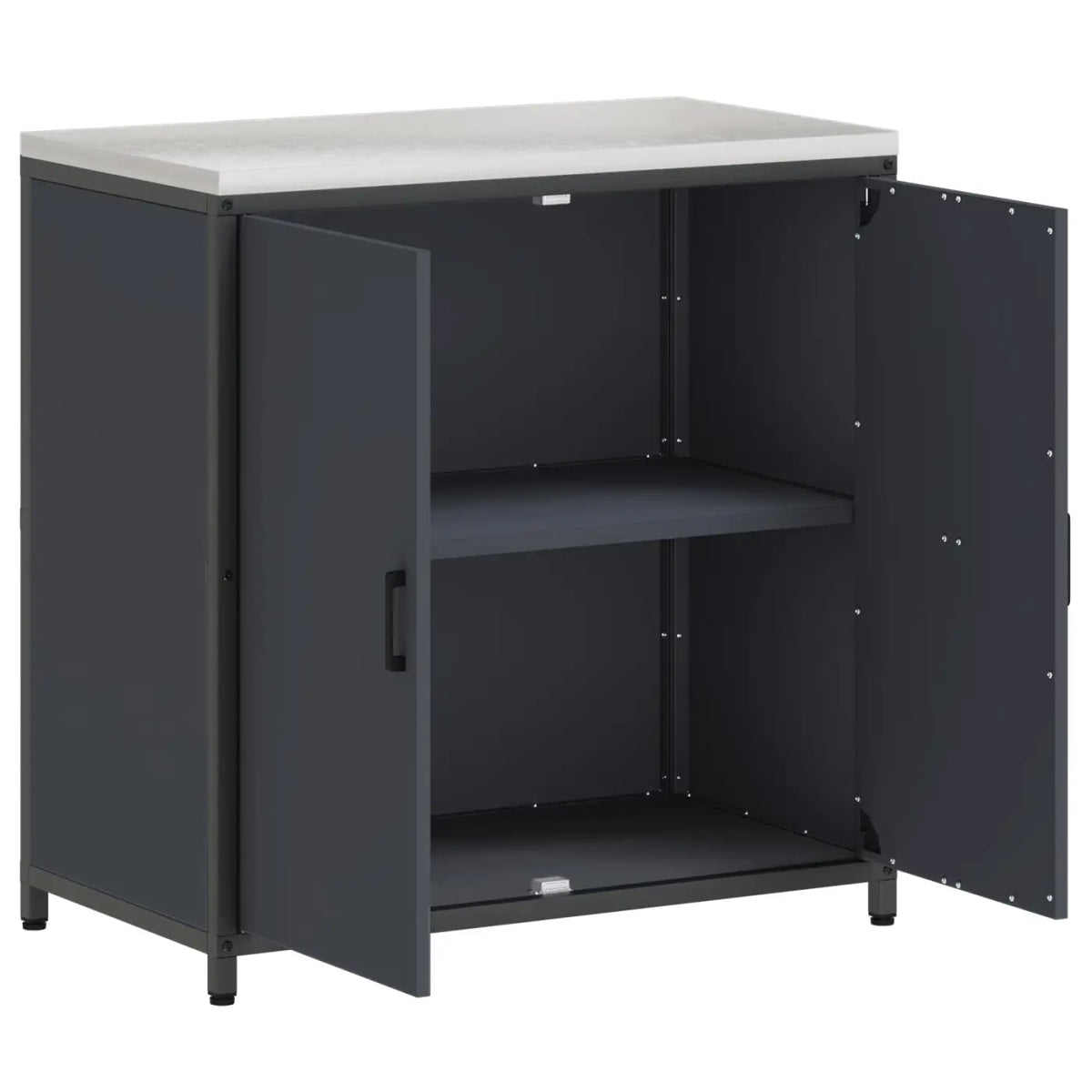 Meuble de rangement de cuisine HATTEM Anthracite Acier - XIOS