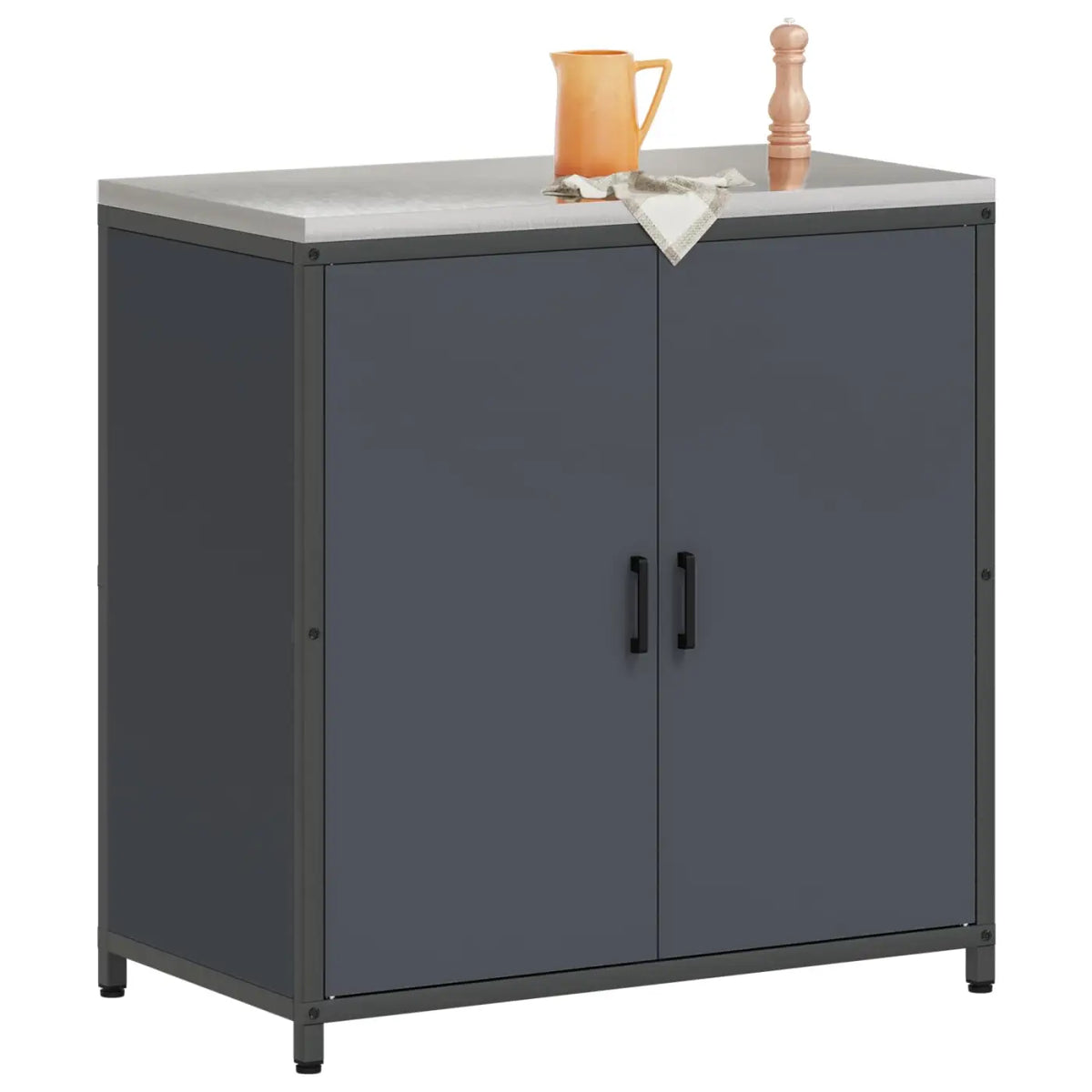 Meuble de rangement de cuisine HATTEM Anthracite Acier - XIOS