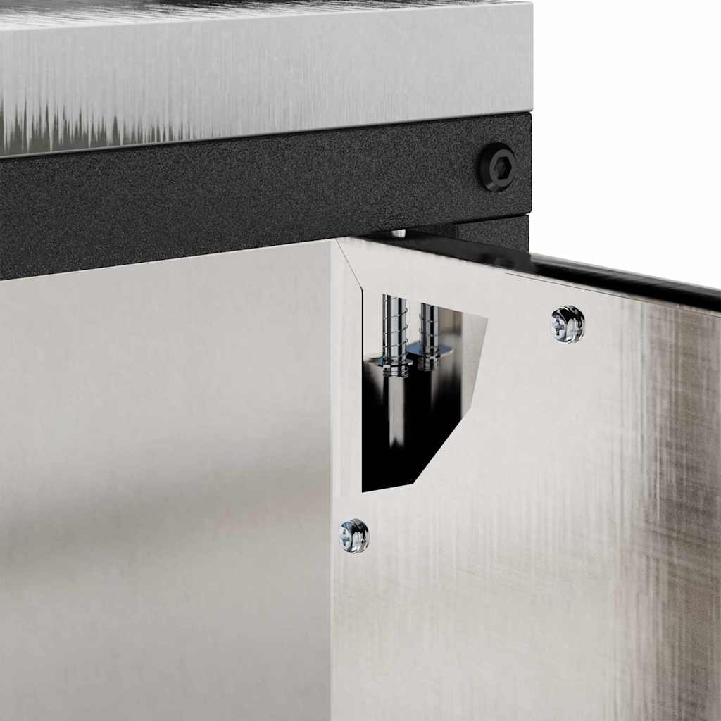 Meuble de rangement de cuisine HATTEM Argenté 90 x 50 x 92 cm - XIOS