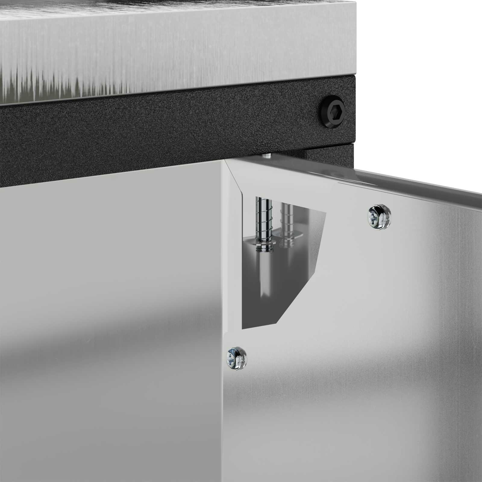 Meuble de rangement de cuisine HATTEM Argenté 90 x 50 x 92 cm - XIOS