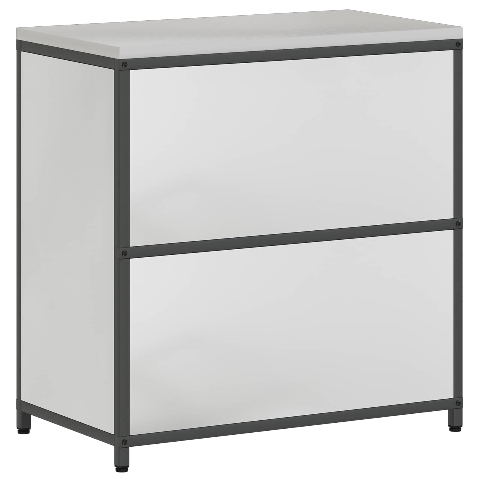 Meuble de rangement de cuisine HATTEM Argenté 90 x 50 x 92 cm - XIOS