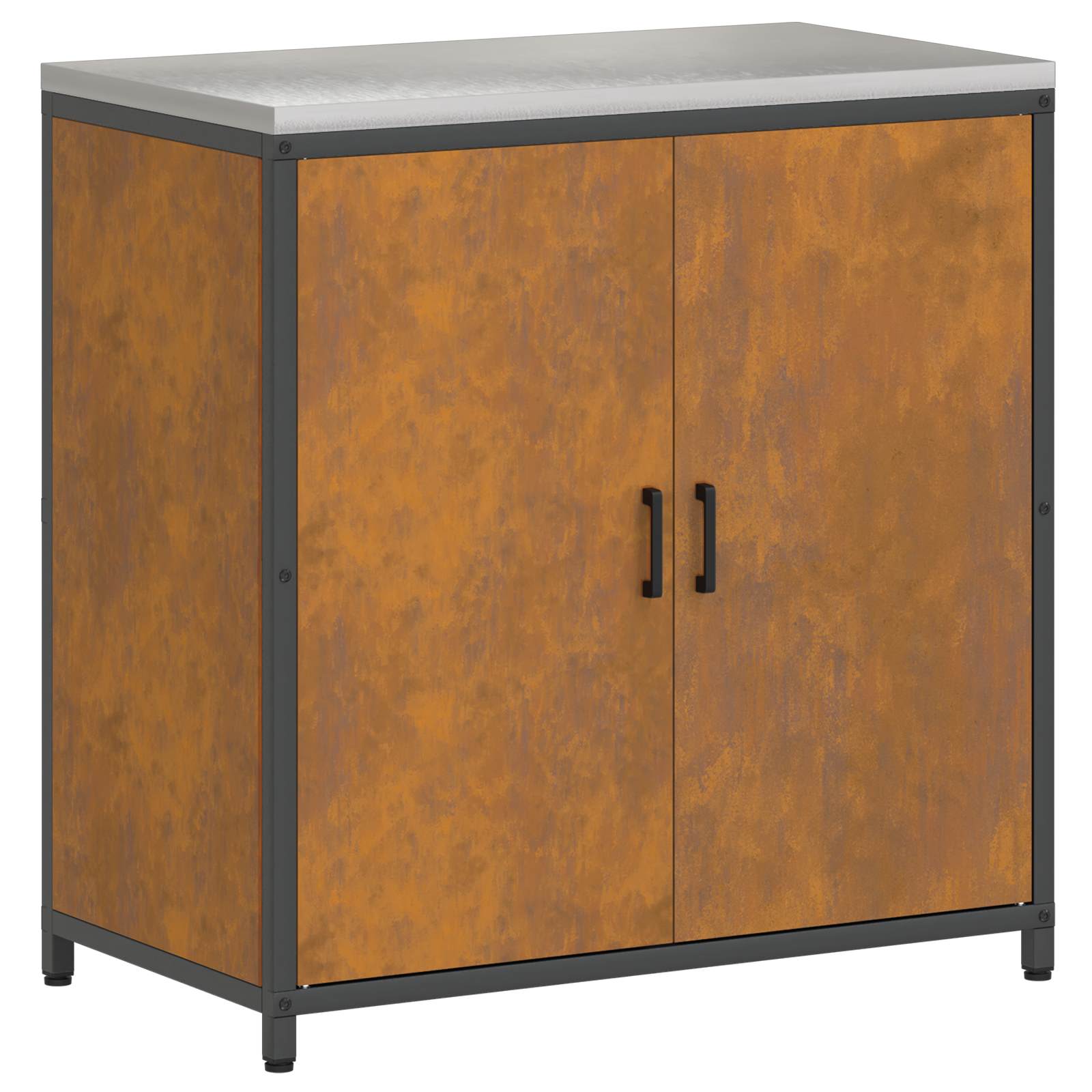 Meuble de rangement de cuisine HATTEM Rouillé 90 x 50 x 92 cm - XIOS