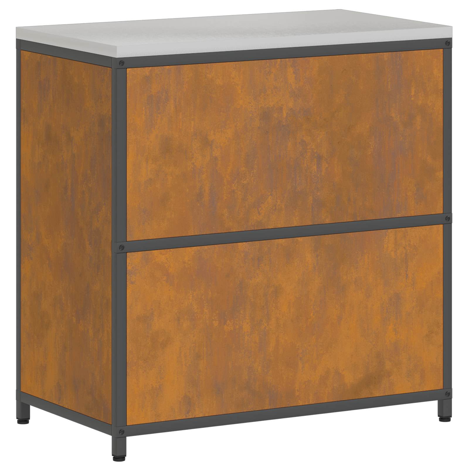 Meuble de rangement de cuisine HATTEM Rouillé 90 x 50 x 92 cm - XIOS