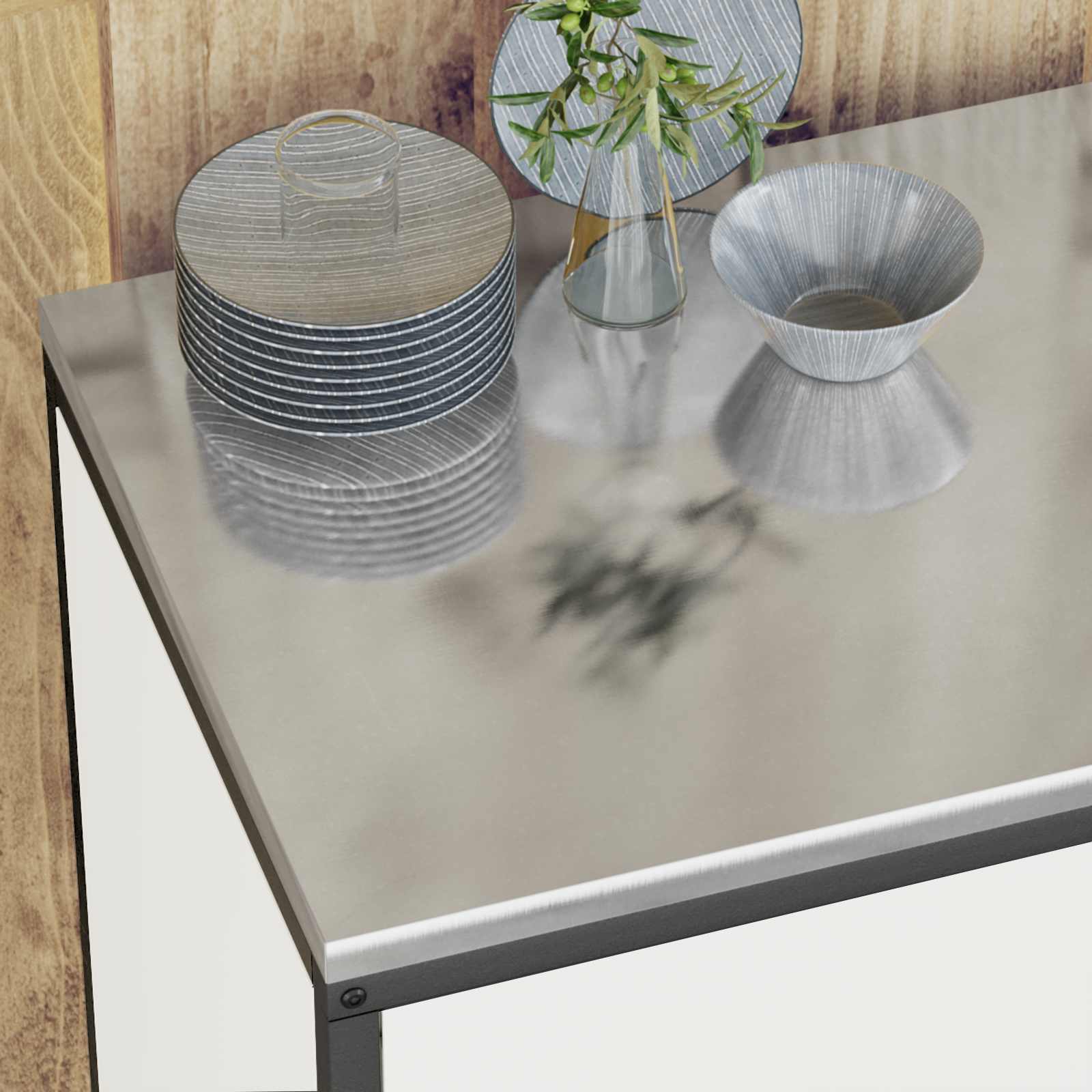 Meuble de rangement de cuisine HATTEM Blanc 60 x 50 x 92 cm - XIOS