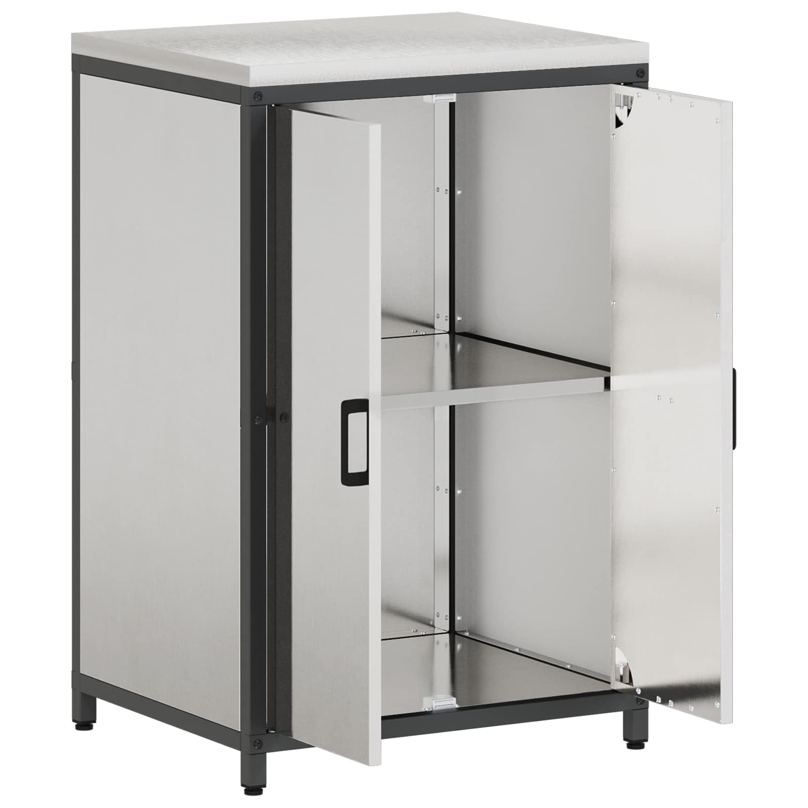 Meuble de rangement de cuisine HATTEM Argenté 60 x 50 x 92 cm - XIOS