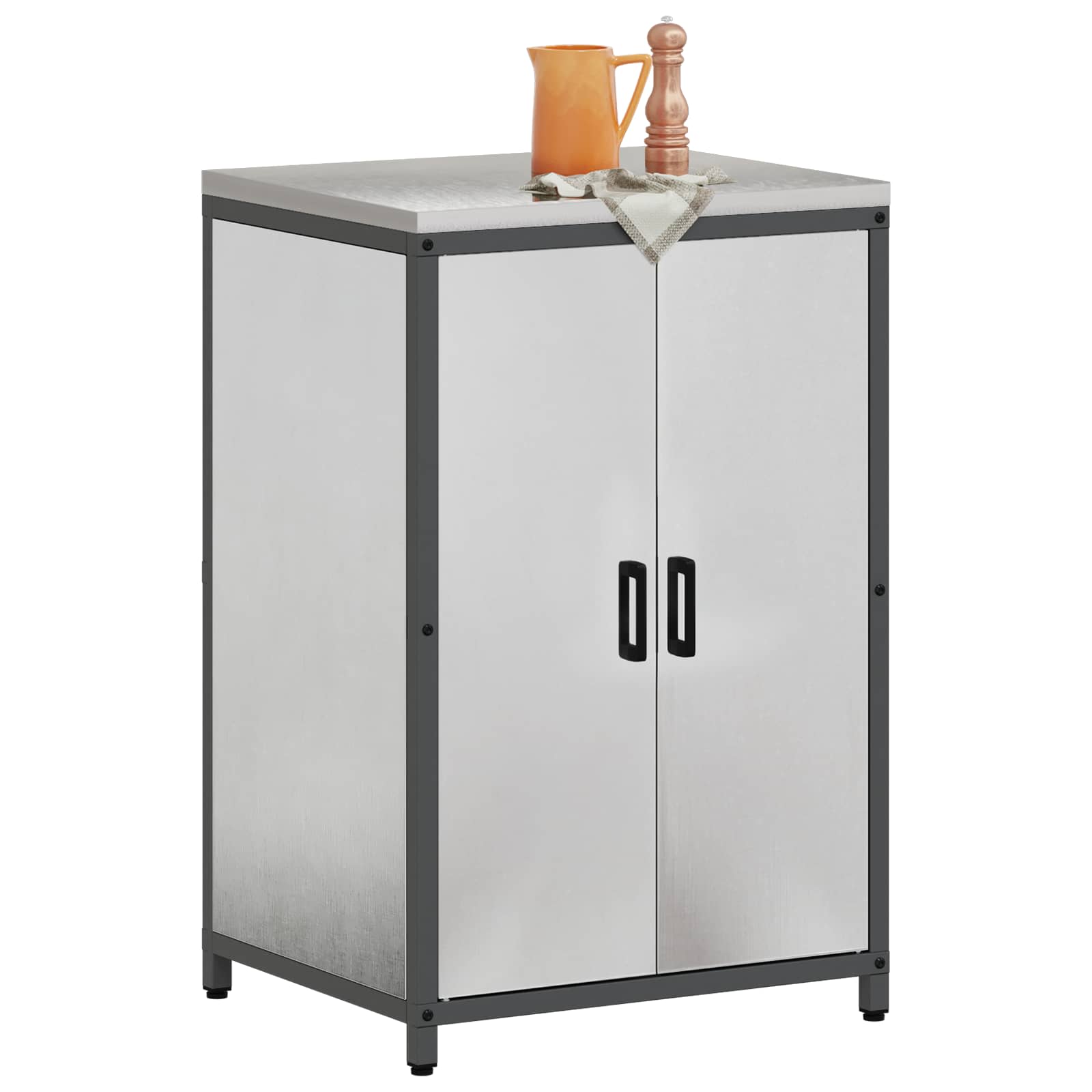 Meuble de rangement de cuisine HATTEM Argenté 60 x 50 x 92 cm - XIOS