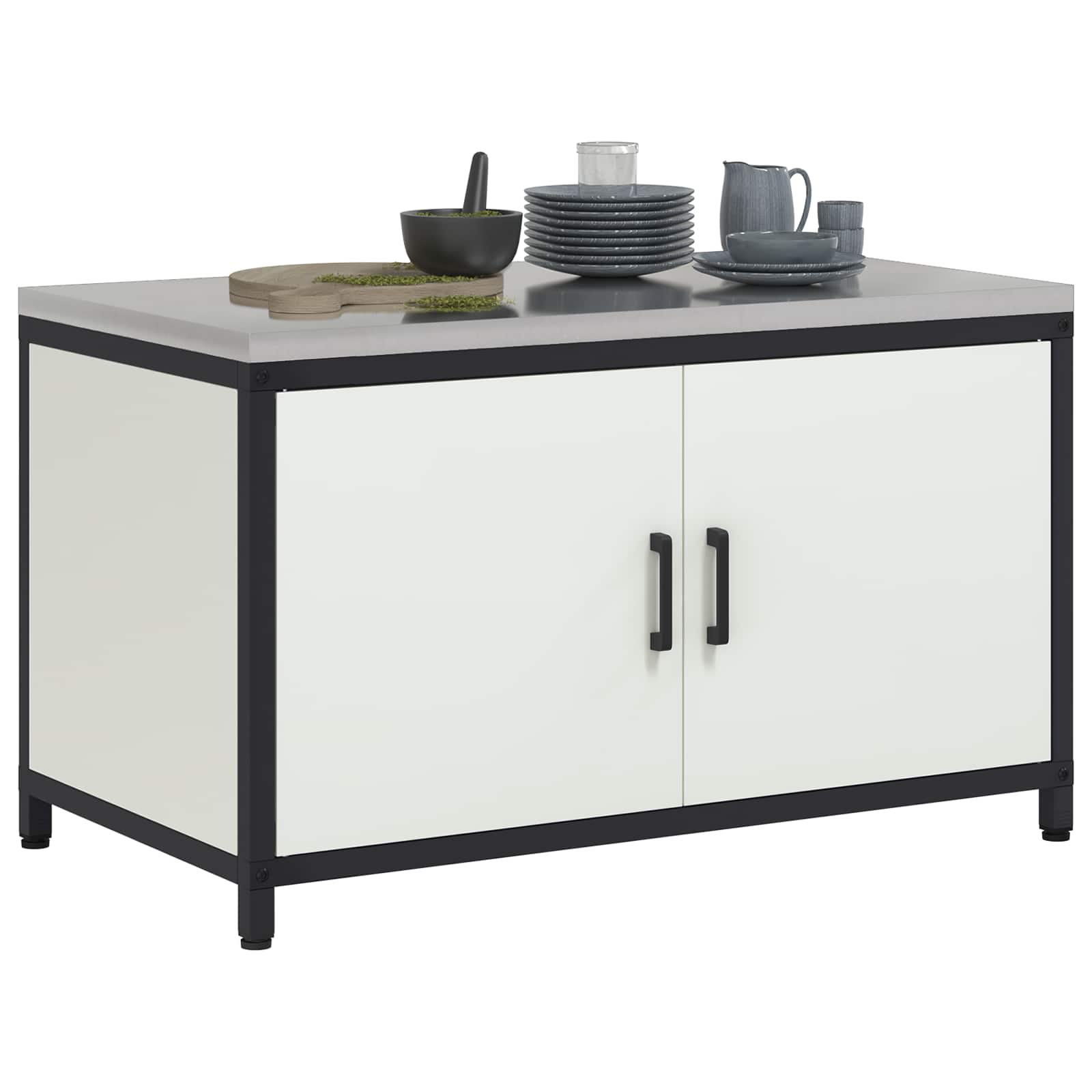 Meuble de rangement de cuisine HATTEM Blanc 90 x 50 x 53 cm - XIOS