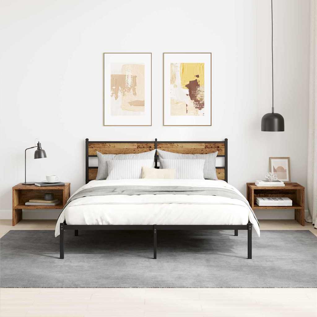 Cabinet de chevet 2 pcs Bois ancien 40 x 40 x 30 cm - XIOS