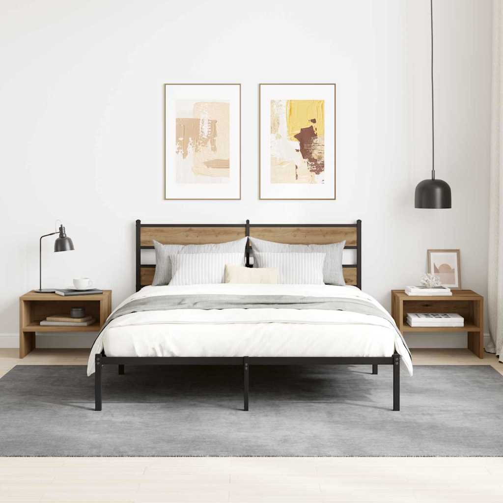 Cabinet de chevet 2 pcs chêne artisanal 40 x 40 x 30 cm - XIOS