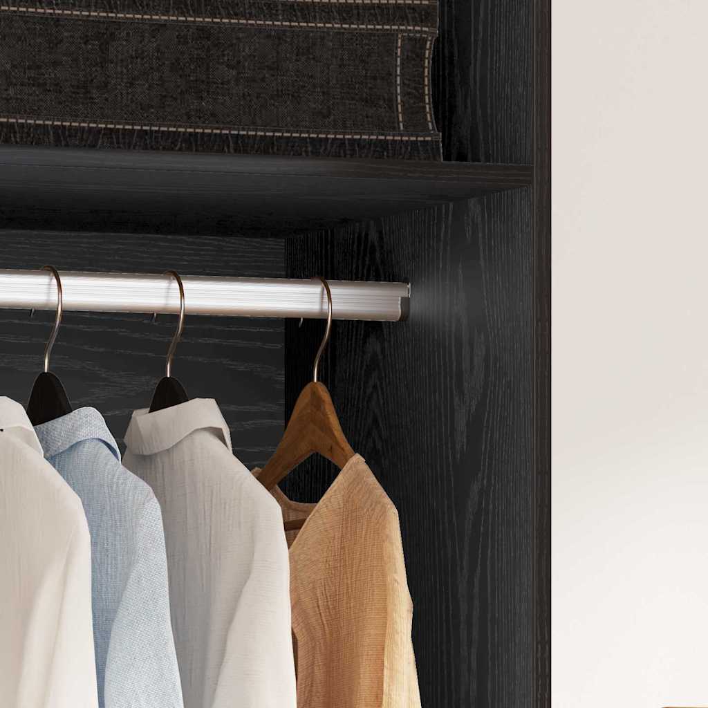 Armoire avec étagère avec stockage Chêne noir Bois d'ingénierie - XIOS