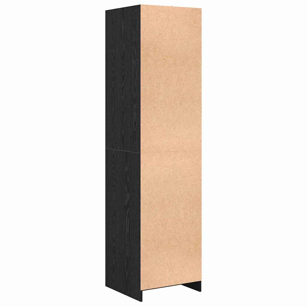Armoire avec étagère avec stockage Chêne noir Bois d'ingénierie - XIOS