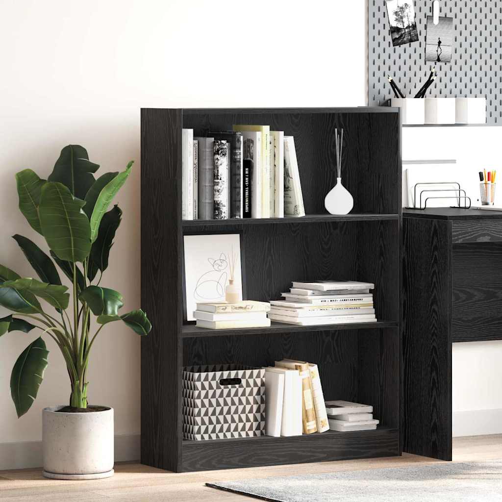 Étagère Chêne noir 80 x 24 x 109 cm Bois d'ingénierie - XIOS