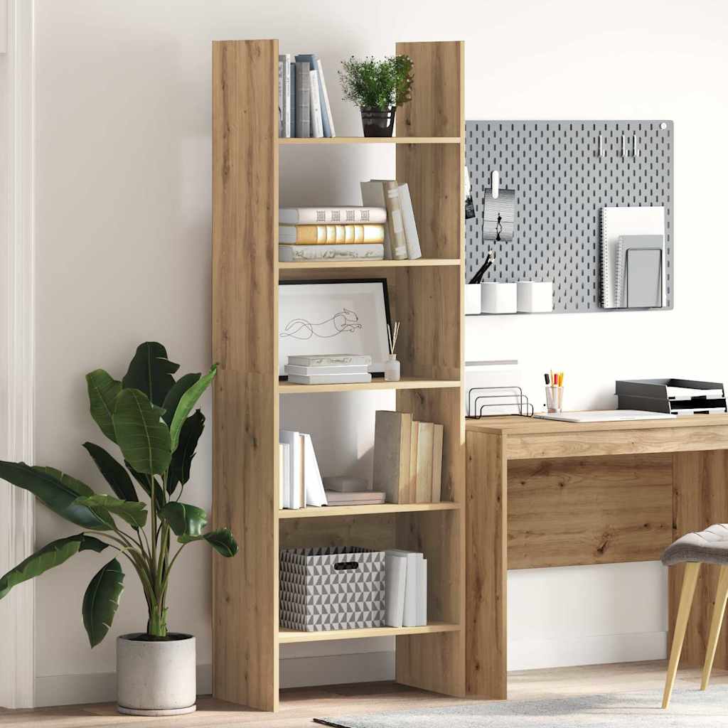 Bibliothèque chêne artisanal 60 x 35 x 180 cm Bois d'ingénierie - XIOS