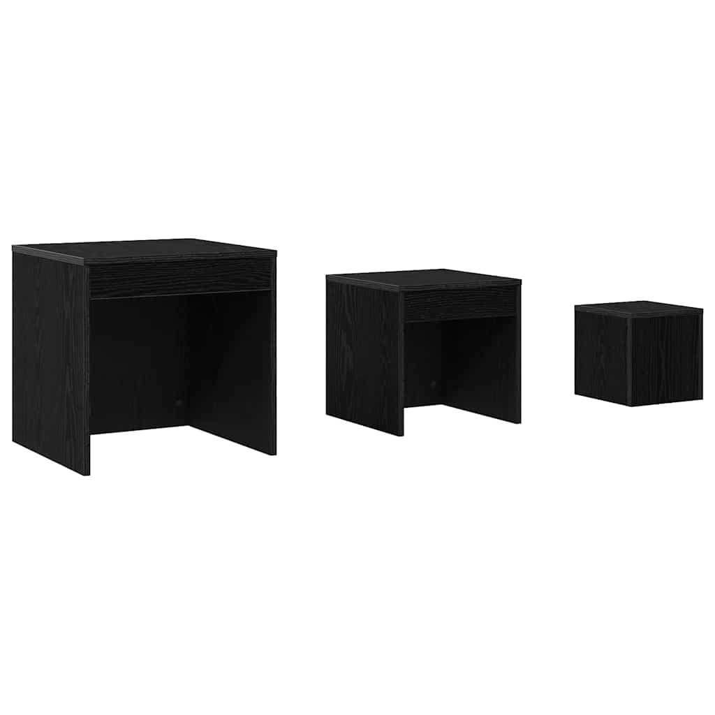 Tables basses 3 pcs Chêne noir 45 x 45 x 45 cm - XIOS
