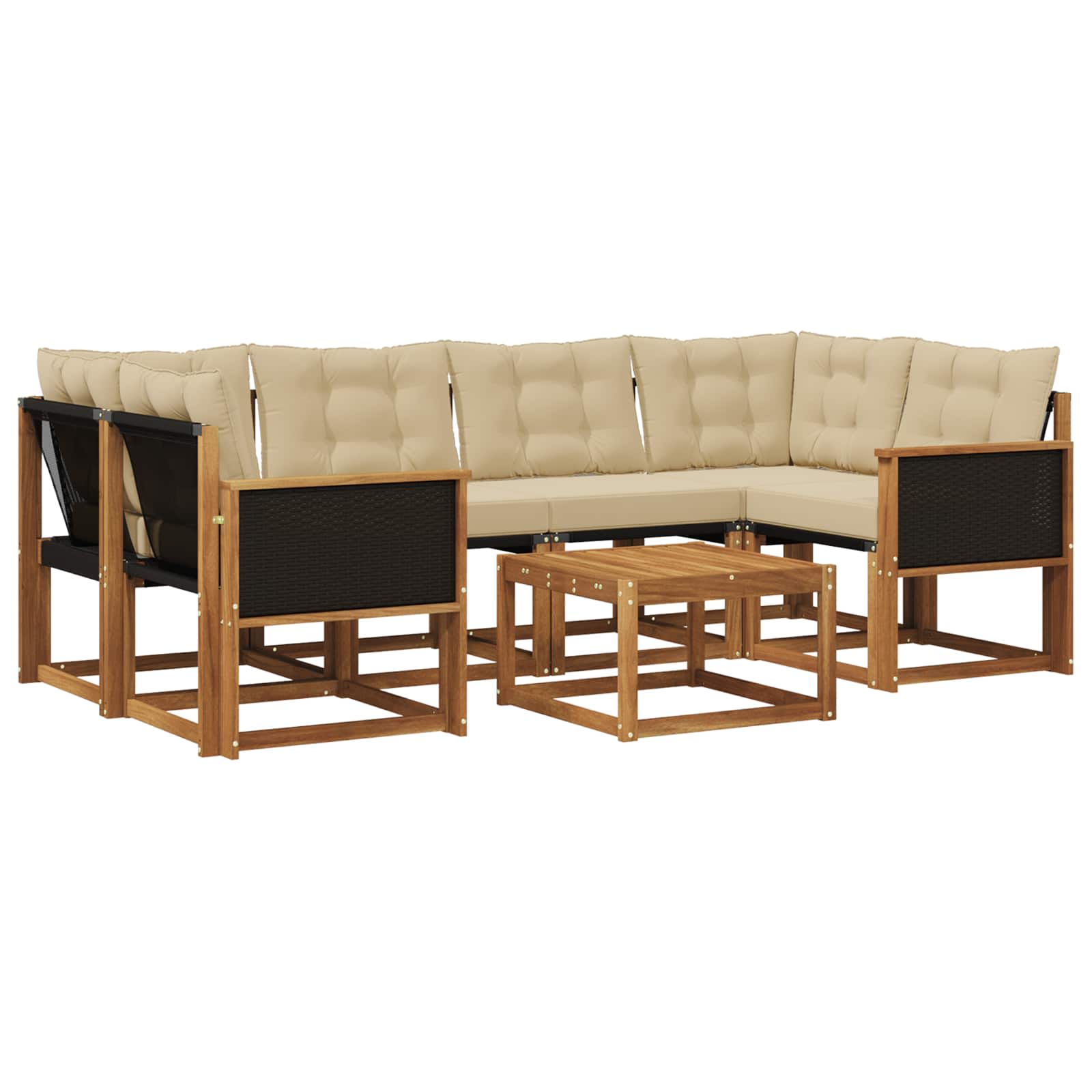 Ensemble de canapés d'extérieur 7 pcs Naturel et Beige - XIOS