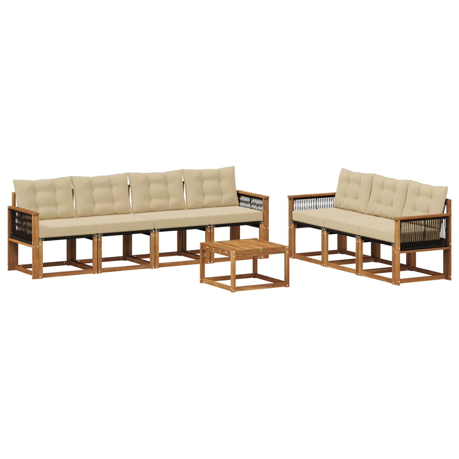 Ensemble de canapés d'extérieur 8 pcs Naturel et Beige - XIOS