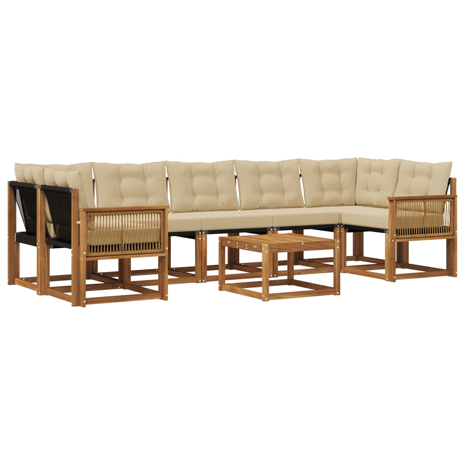 Ensemble de canapés d'extérieur 8 pcs Naturel et Beige - XIOS