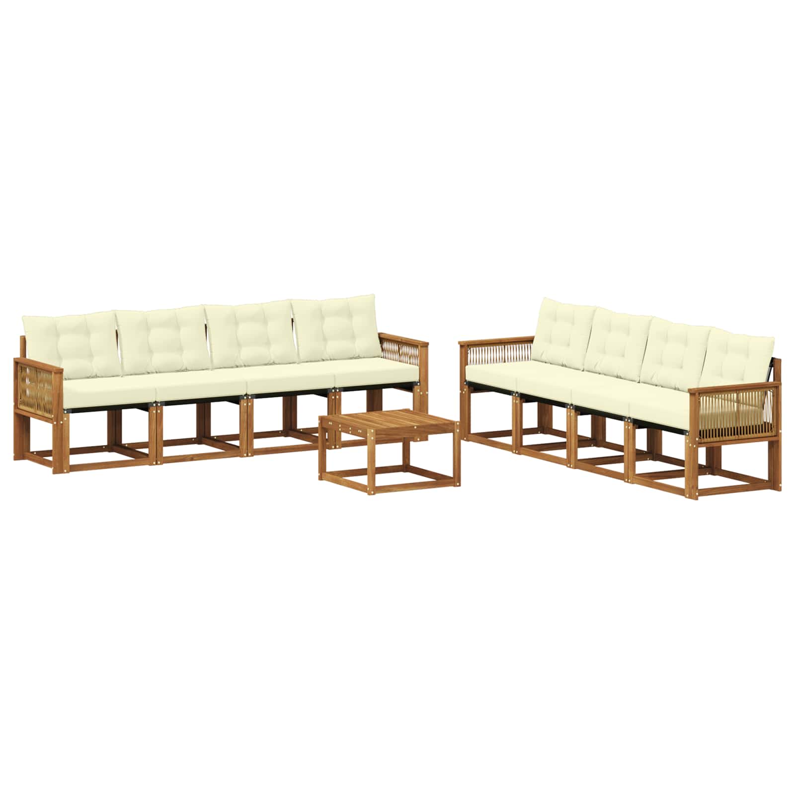 Ensemble de canapés d'extérieur 9 pcs Naturel et Crème - XIOS