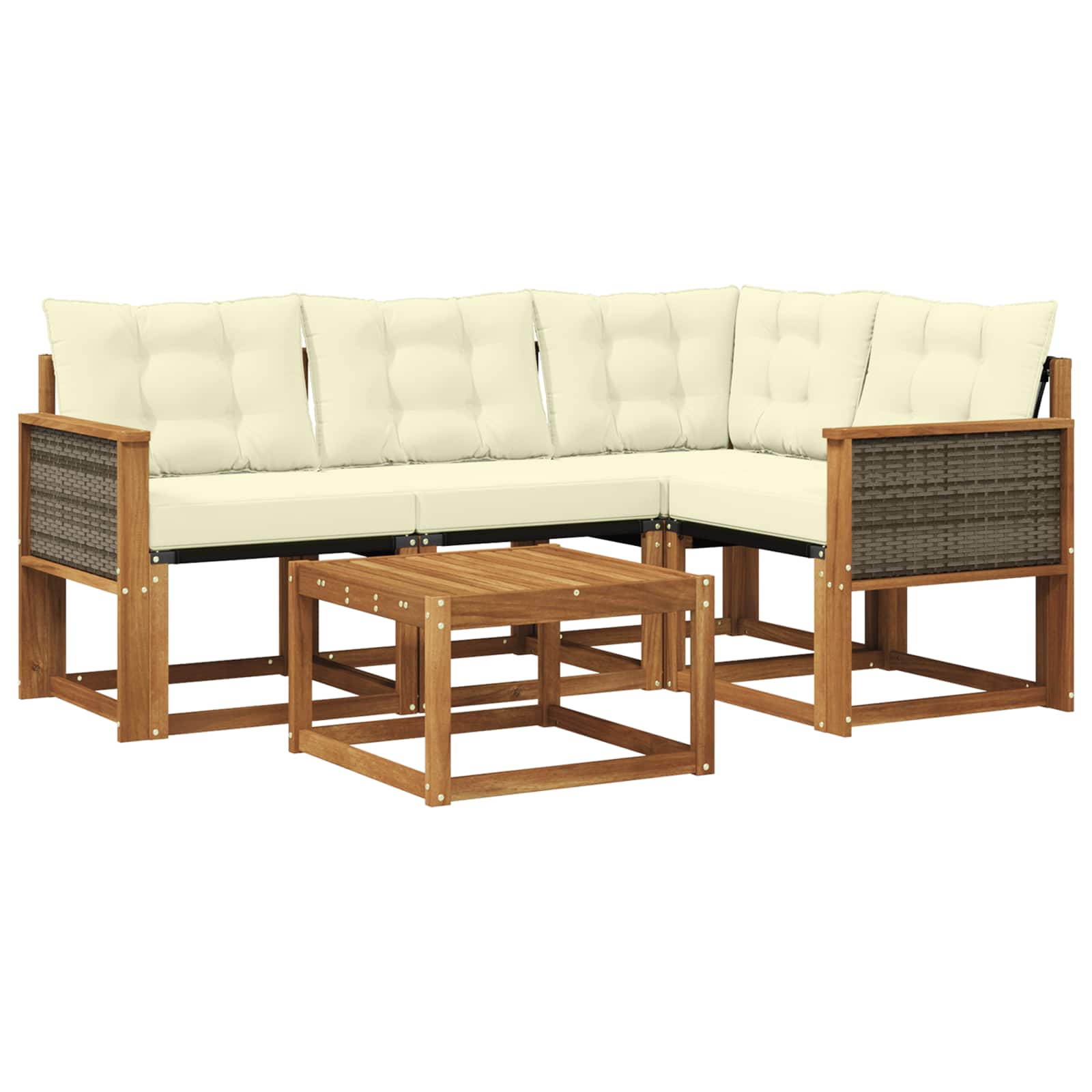 Ensemble de canapés d'extérieur 5 pcs Naturel et Crème - XIOS
