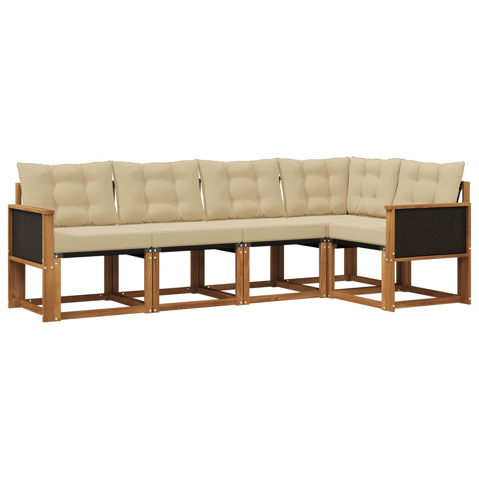 Ensemble de canapés d'extérieur 5 pcs Naturel et Beige - XIOS