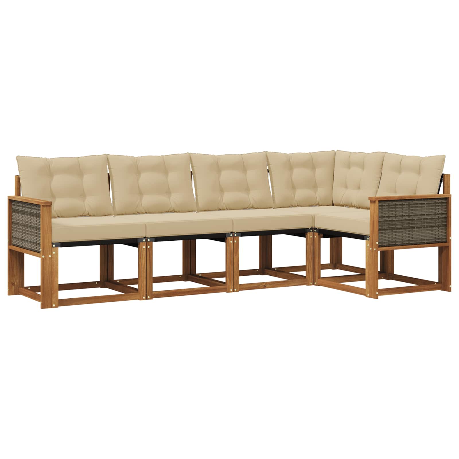 Ensemble de canapés d'extérieur 5 pcs Naturel et Beige - XIOS