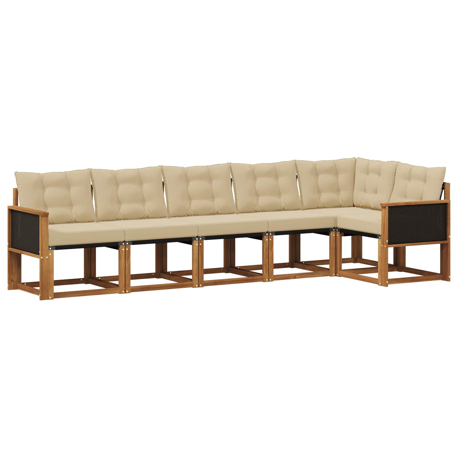 Ensemble de canapés d'extérieur 6 pcs Naturel et Beige - XIOS