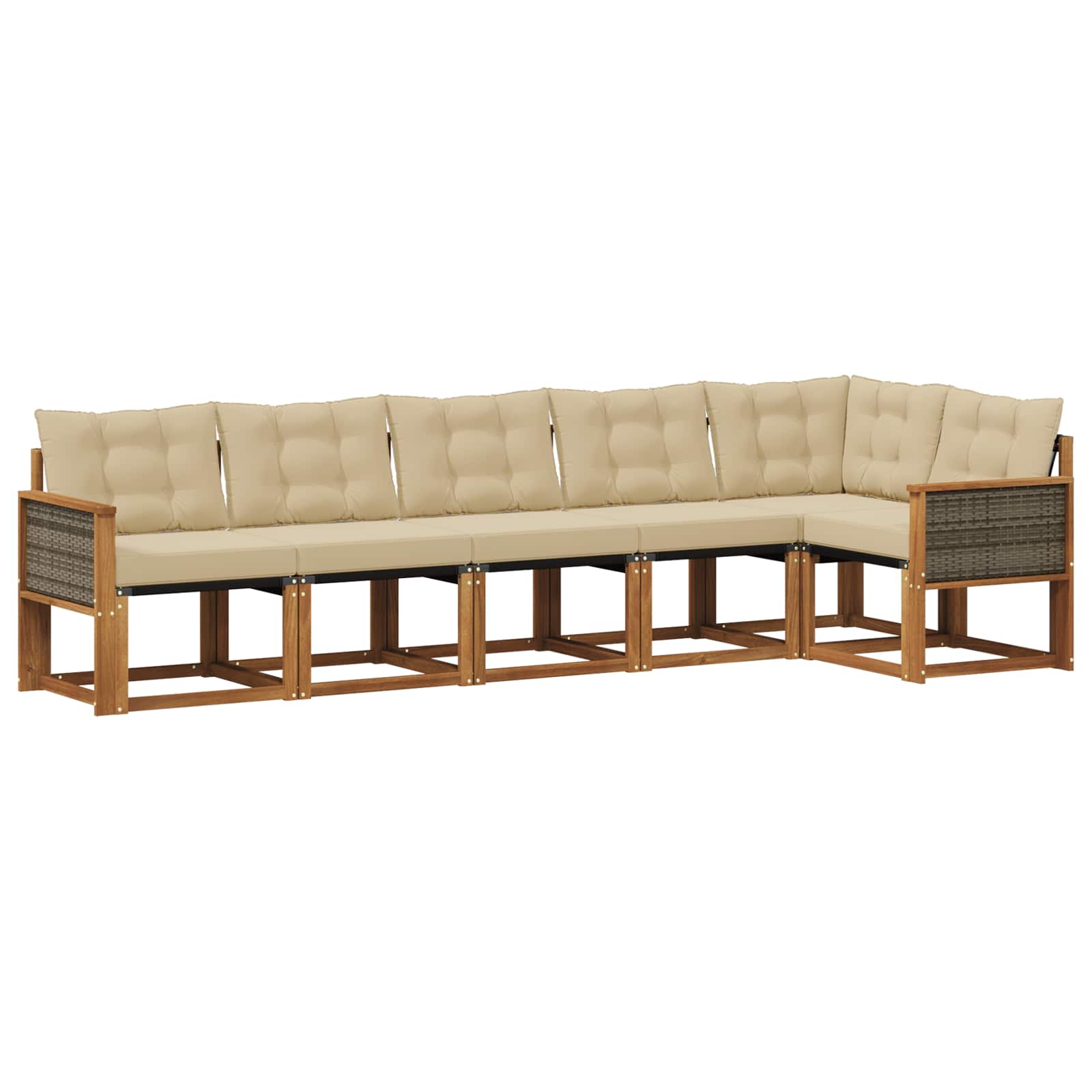 Ensemble de canapés d'extérieur 6 pcs Naturel et Beige - XIOS