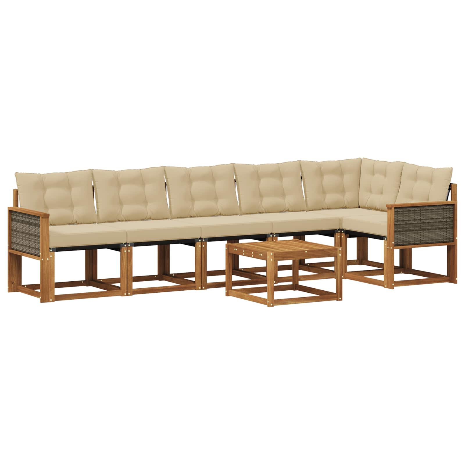 Ensemble de canapés d'extérieur 7 pcs Naturel et Beige - XIOS