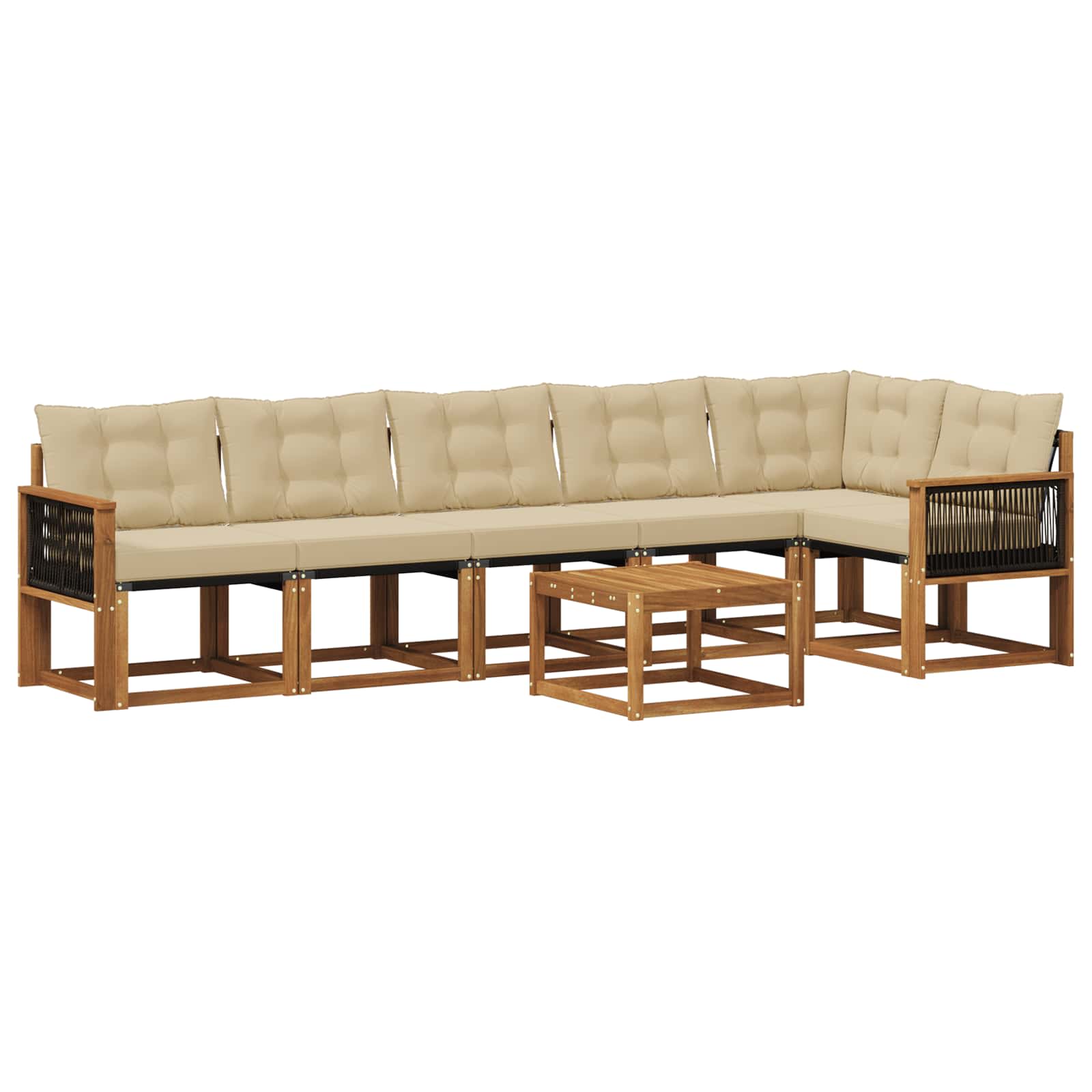 Ensemble de canapés d'extérieur 7 pcs Naturel et Beige - XIOS
