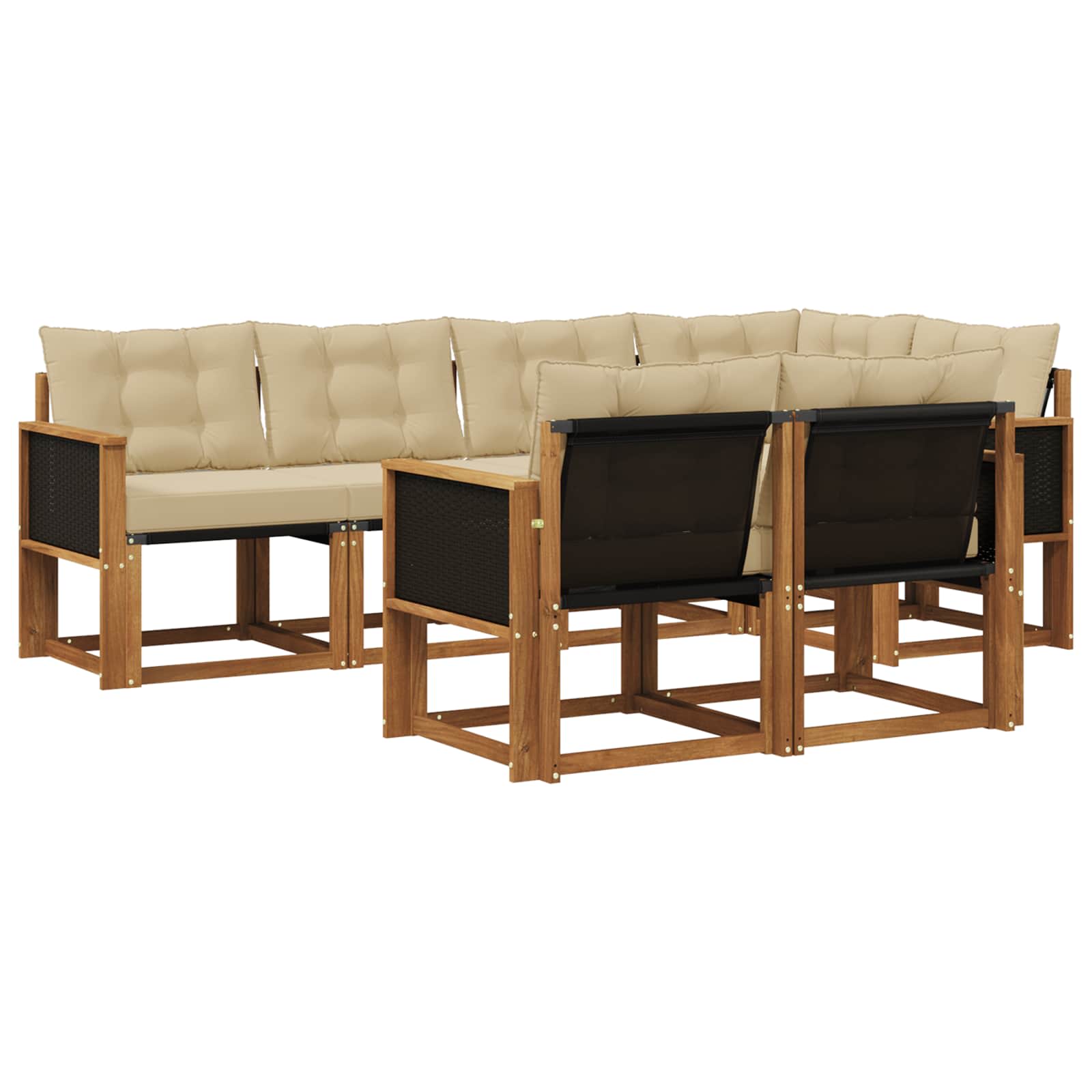 Ensemble de canapés d'extérieur 7 pcs Naturel et Beige - XIOS