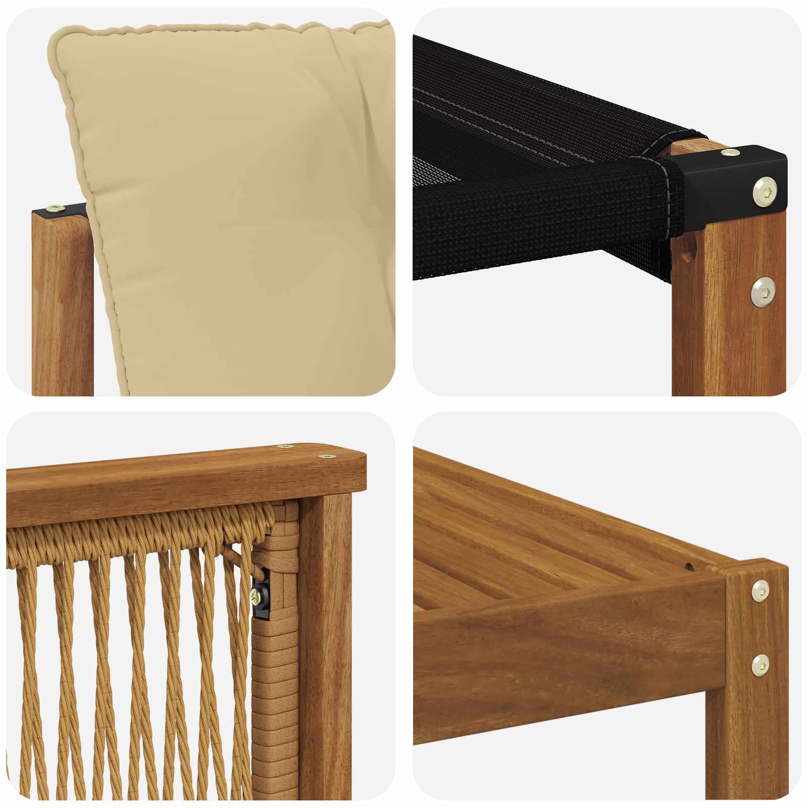 Ensemble de canapés d'extérieur 9 pcs Naturel et Beige - XIOS