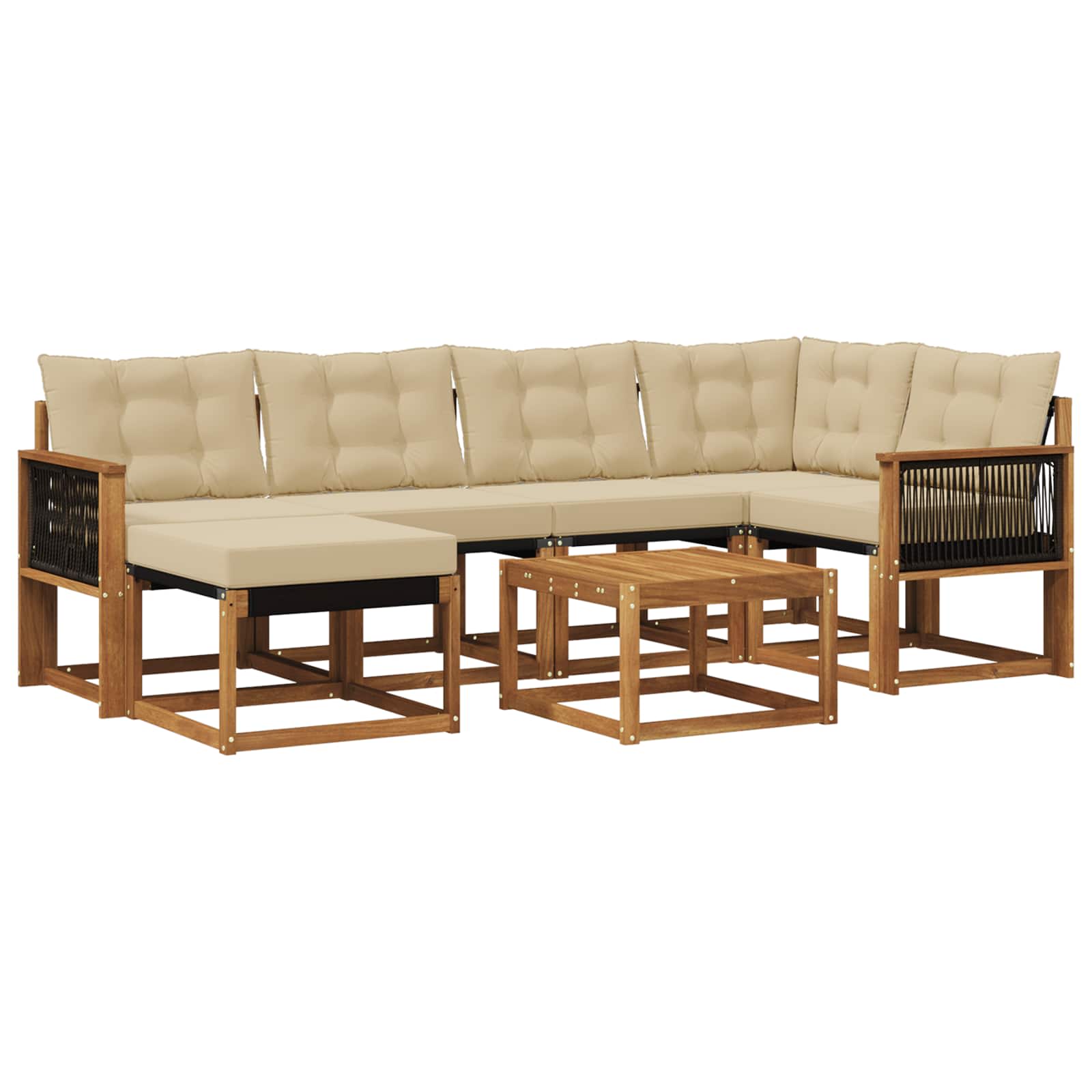 Ensemble de canapés d'extérieur 7 pcs Naturel et Beige - XIOS