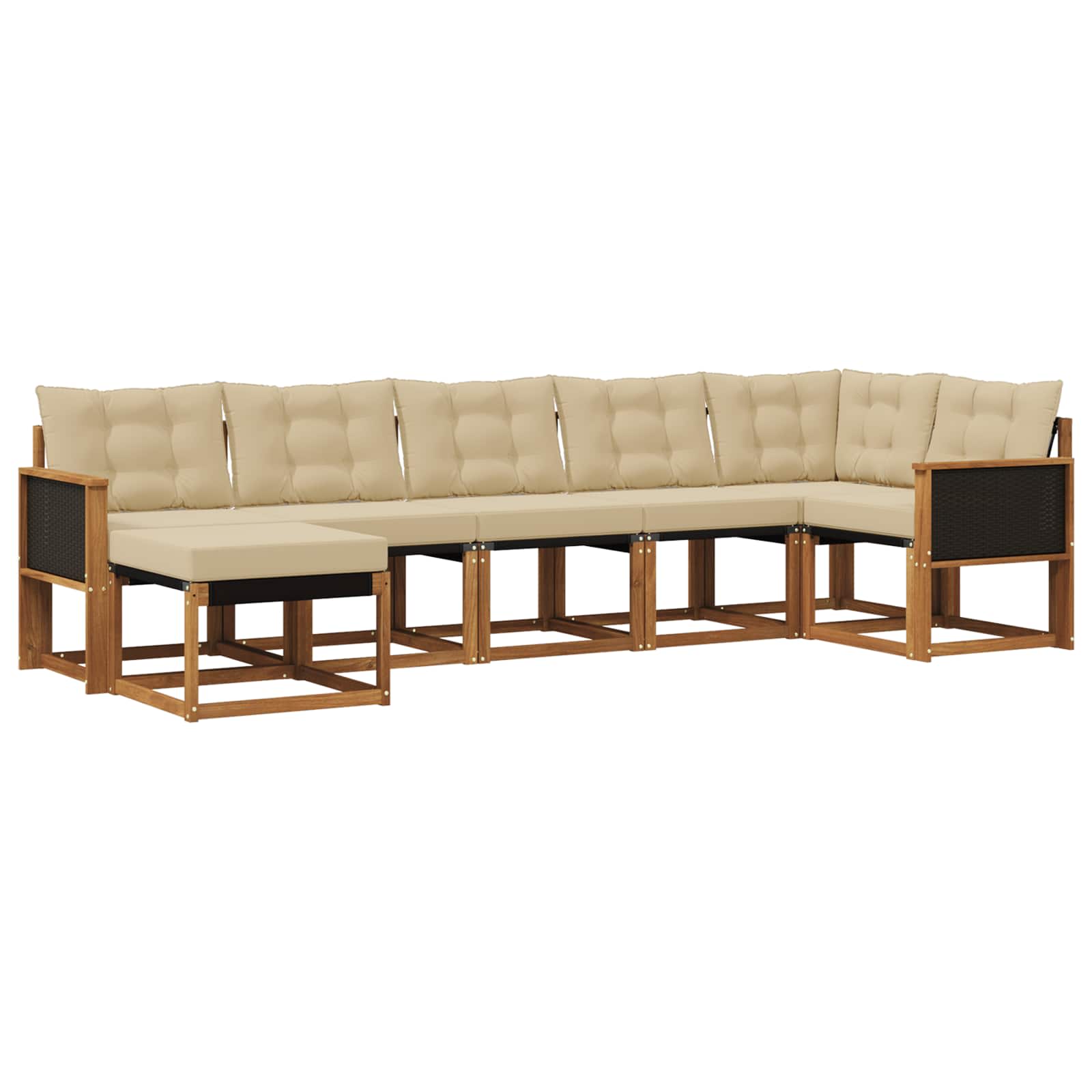 Ensemble de canapés d'extérieur 7 pcs Naturel et Beige - XIOS