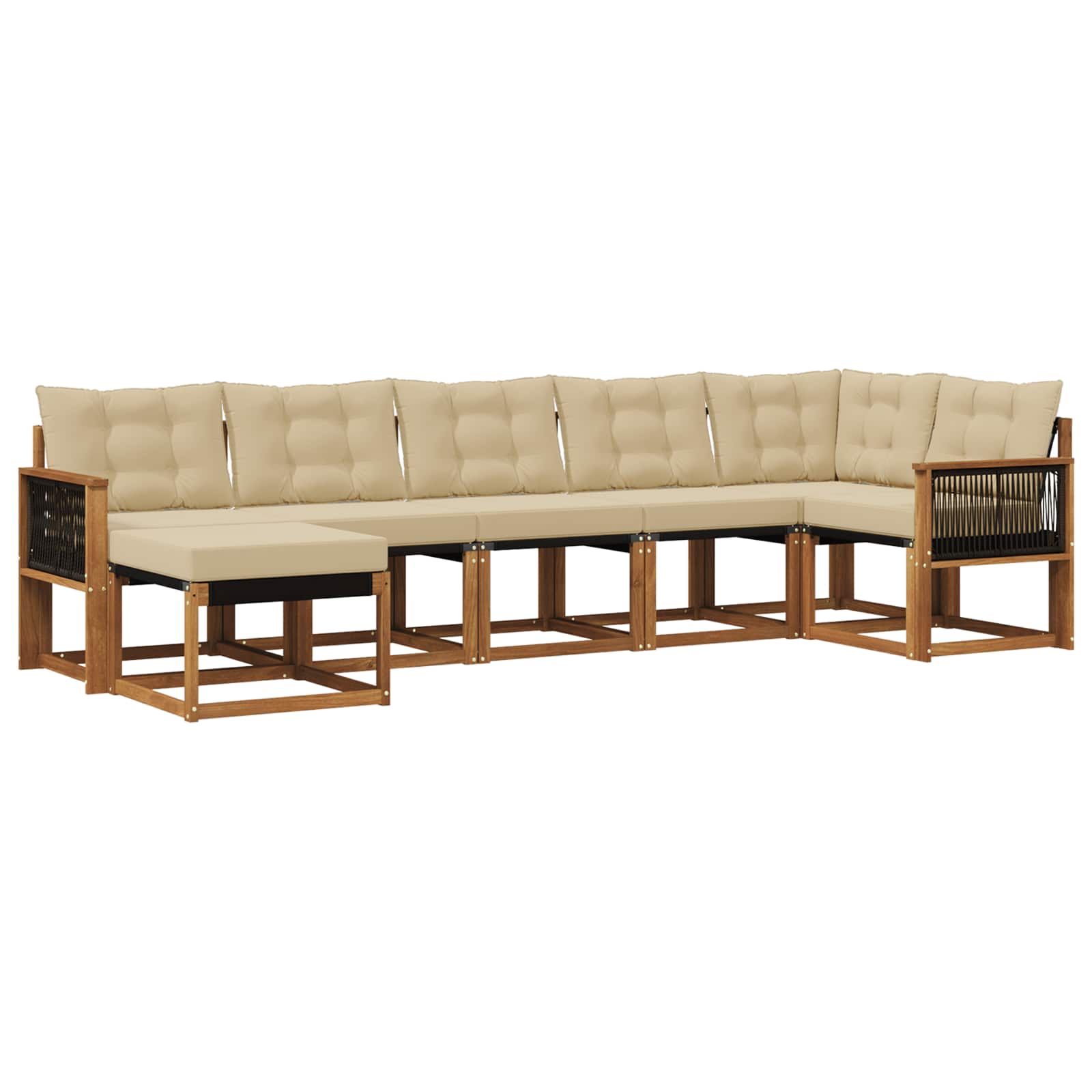 Ensemble de canapés d'extérieur 7 pcs Naturel et Beige - XIOS