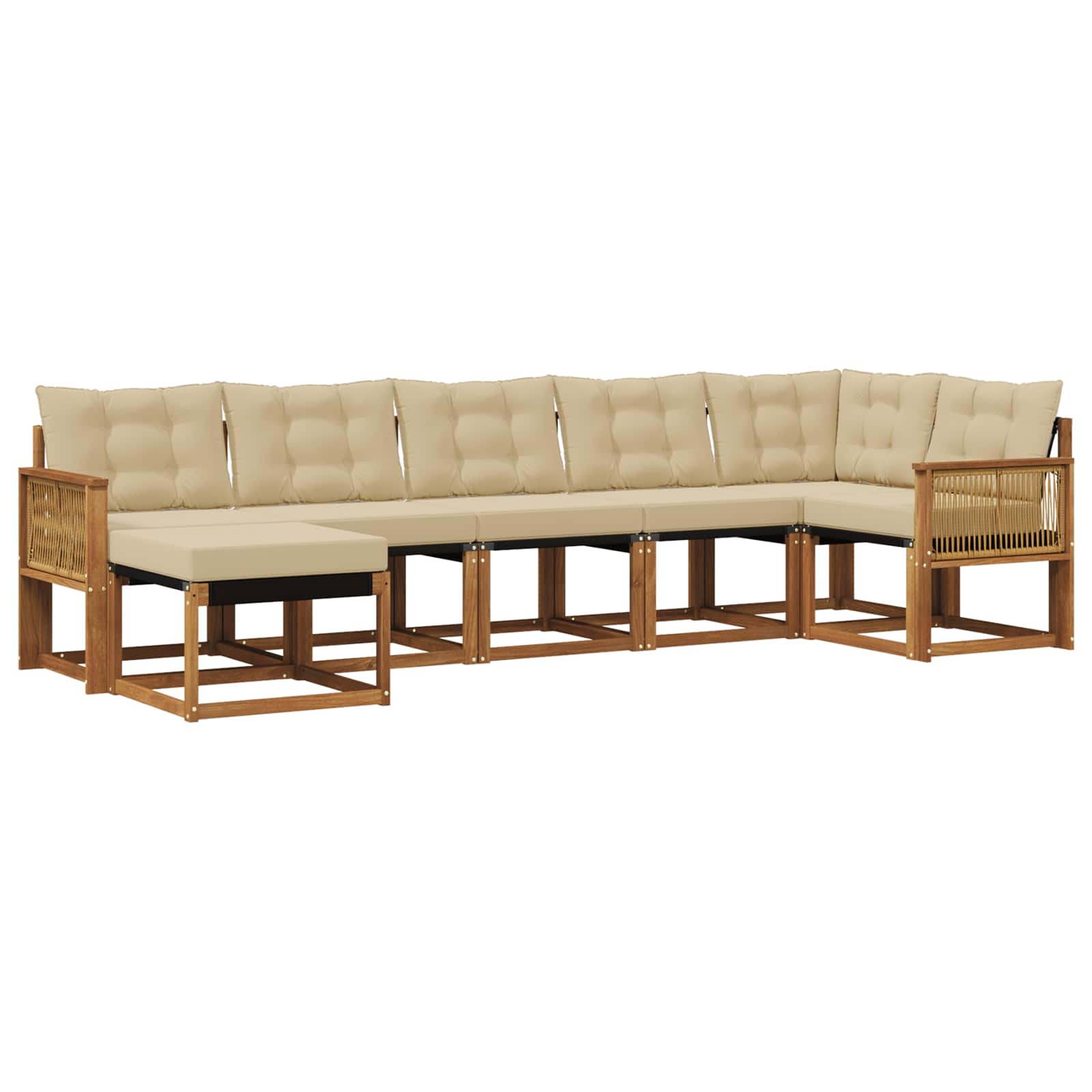 Ensemble de canapés d'extérieur 7 pcs Naturel et Beige - XIOS
