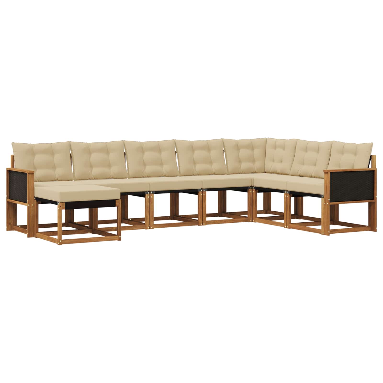 Ensemble de canapés d'extérieur 8 pcs Naturel et Beige - XIOS
