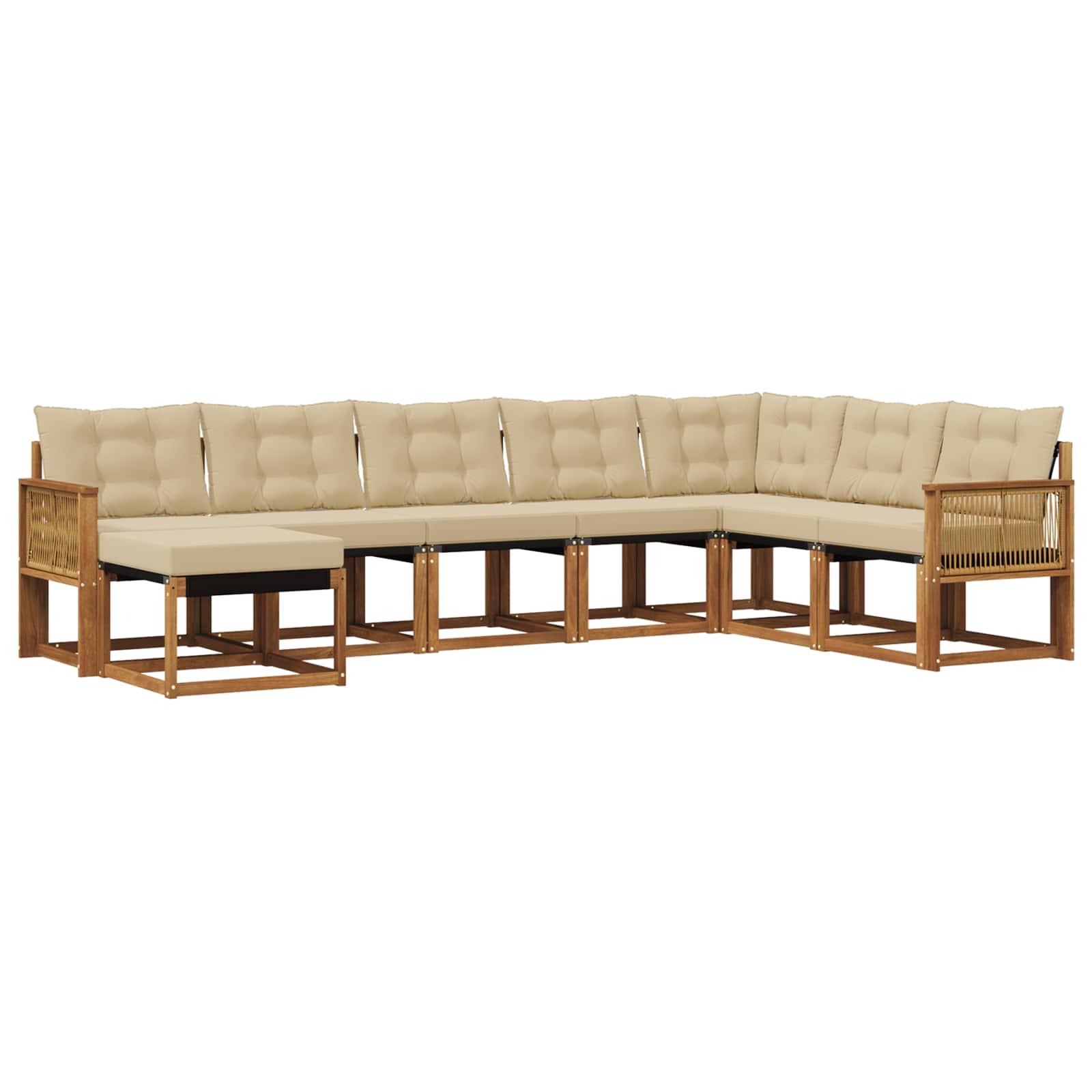 Ensemble de canapés d'extérieur 8 pcs Naturel et Beige - XIOS