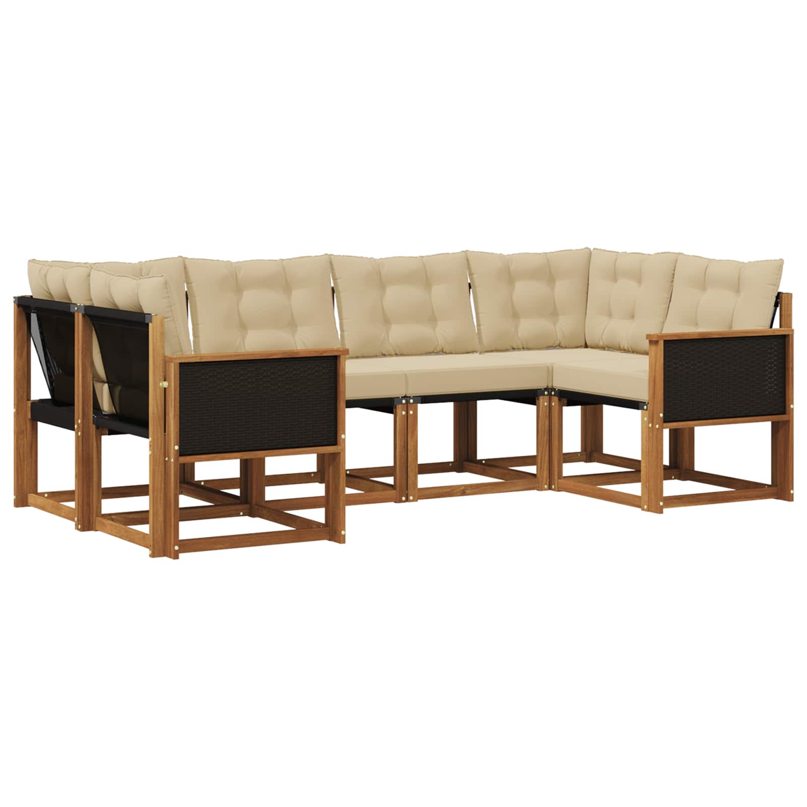 Ensemble de canapés d'extérieur 6 pcs Naturel et Beige - XIOS