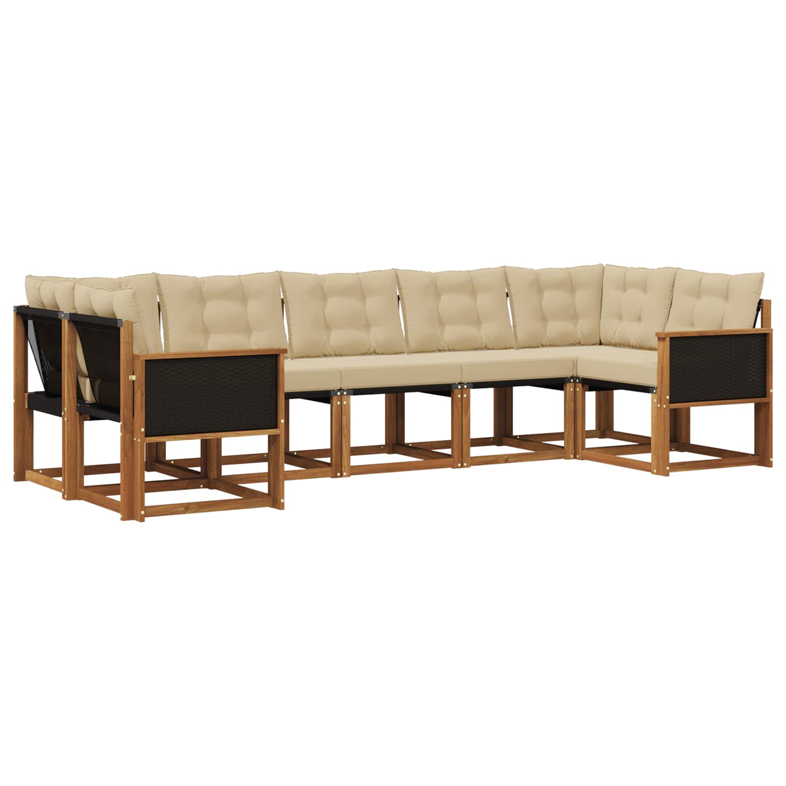 Ensemble de canapés d'extérieur 7 pcs Naturel et Beige - XIOS