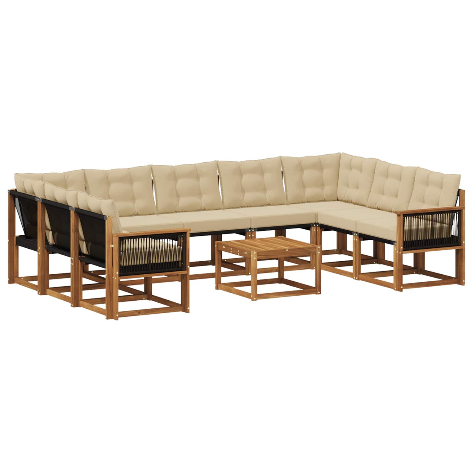 Ensemble de canapés d'extérieur 10 pcs Naturel et Beige - XIOS