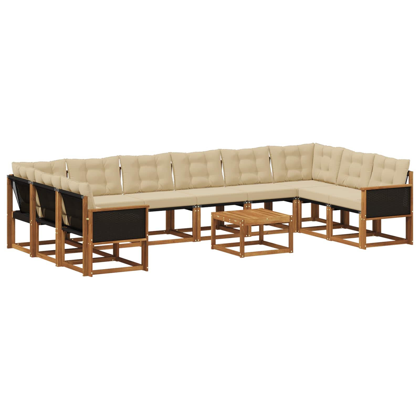 Ensemble de canapés d'extérieur 11 pcs Naturel et Beige - XIOS