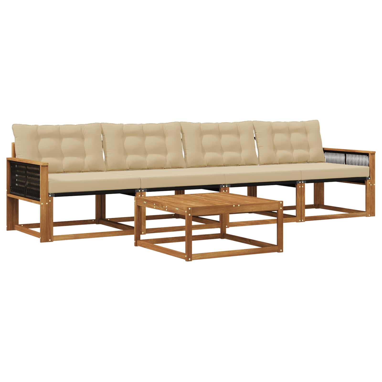 Ensemble de canapés d'extérieur 5 pcs Naturel et Beige - XIOS