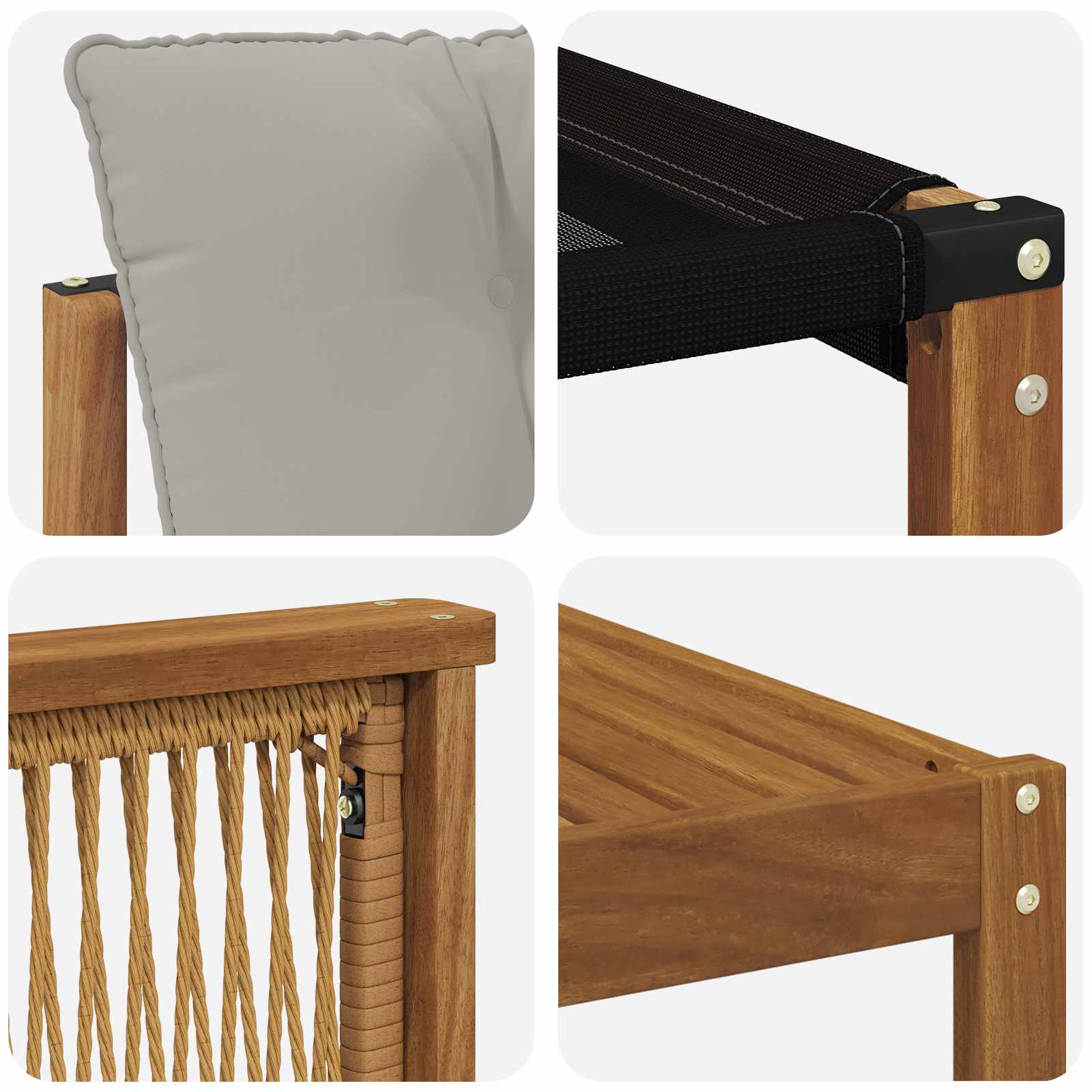 Ensemble de canapés d'extérieur 7 pcs Naturel et gris clair - XIOS