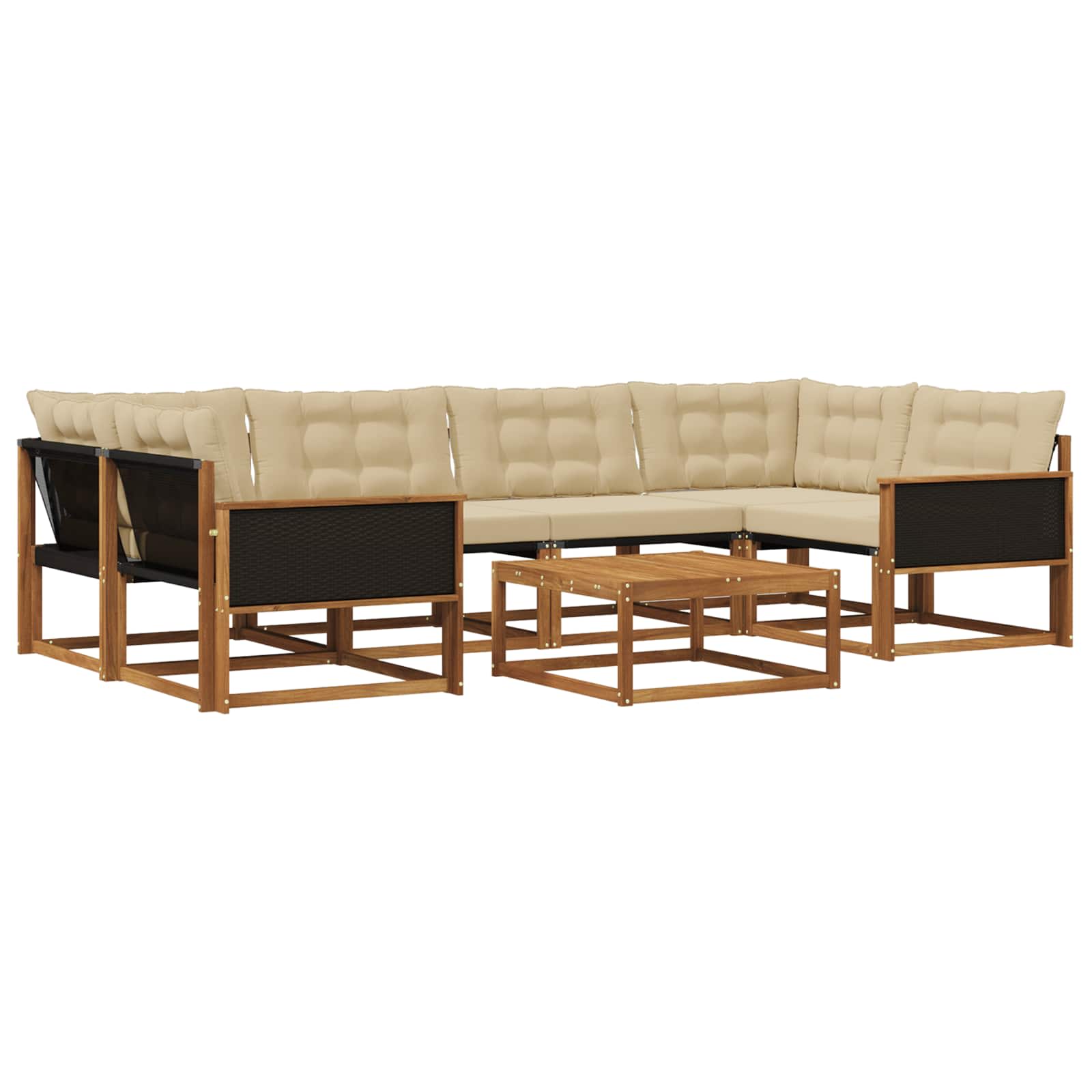 Ensemble de canapés d'extérieur 7 pcs Naturel et Beige - XIOS