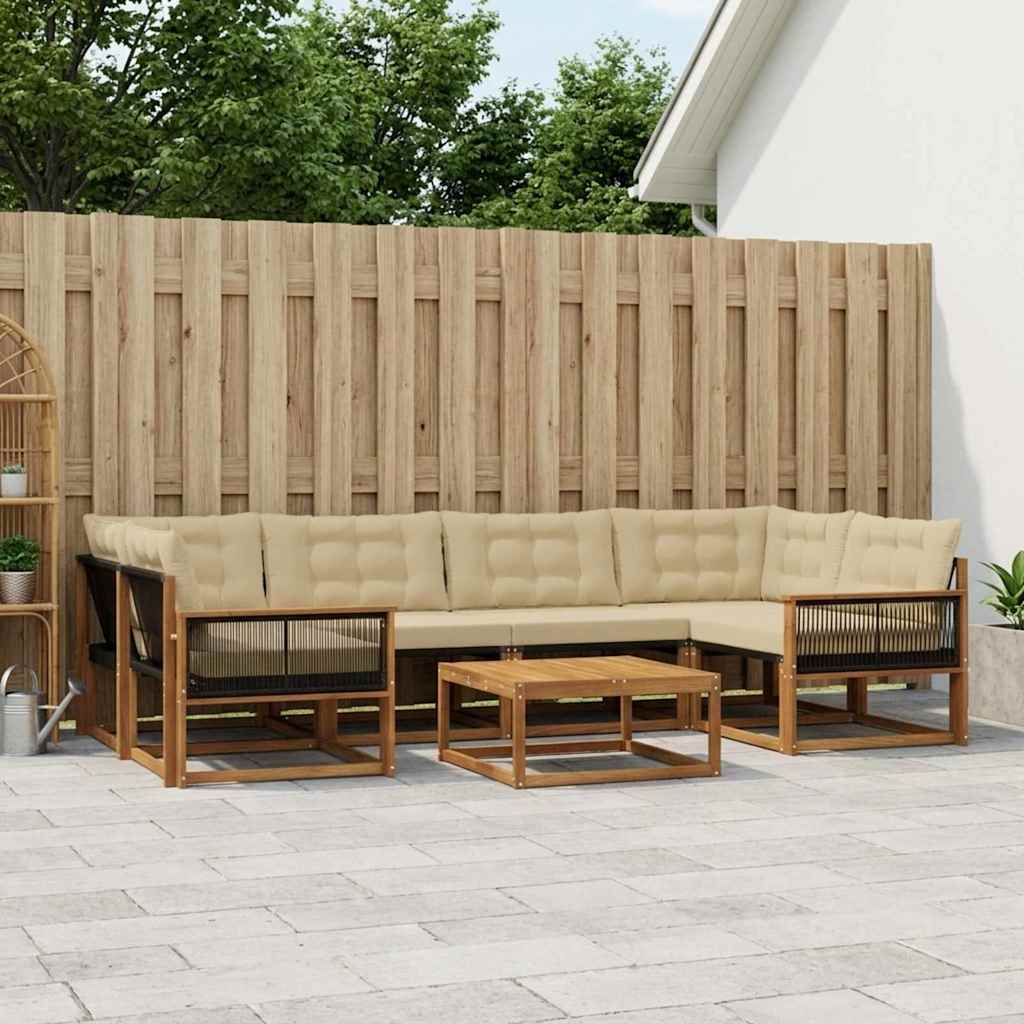 Ensemble de canapés d'extérieur 7 pcs Naturel et Beige - XIOS
