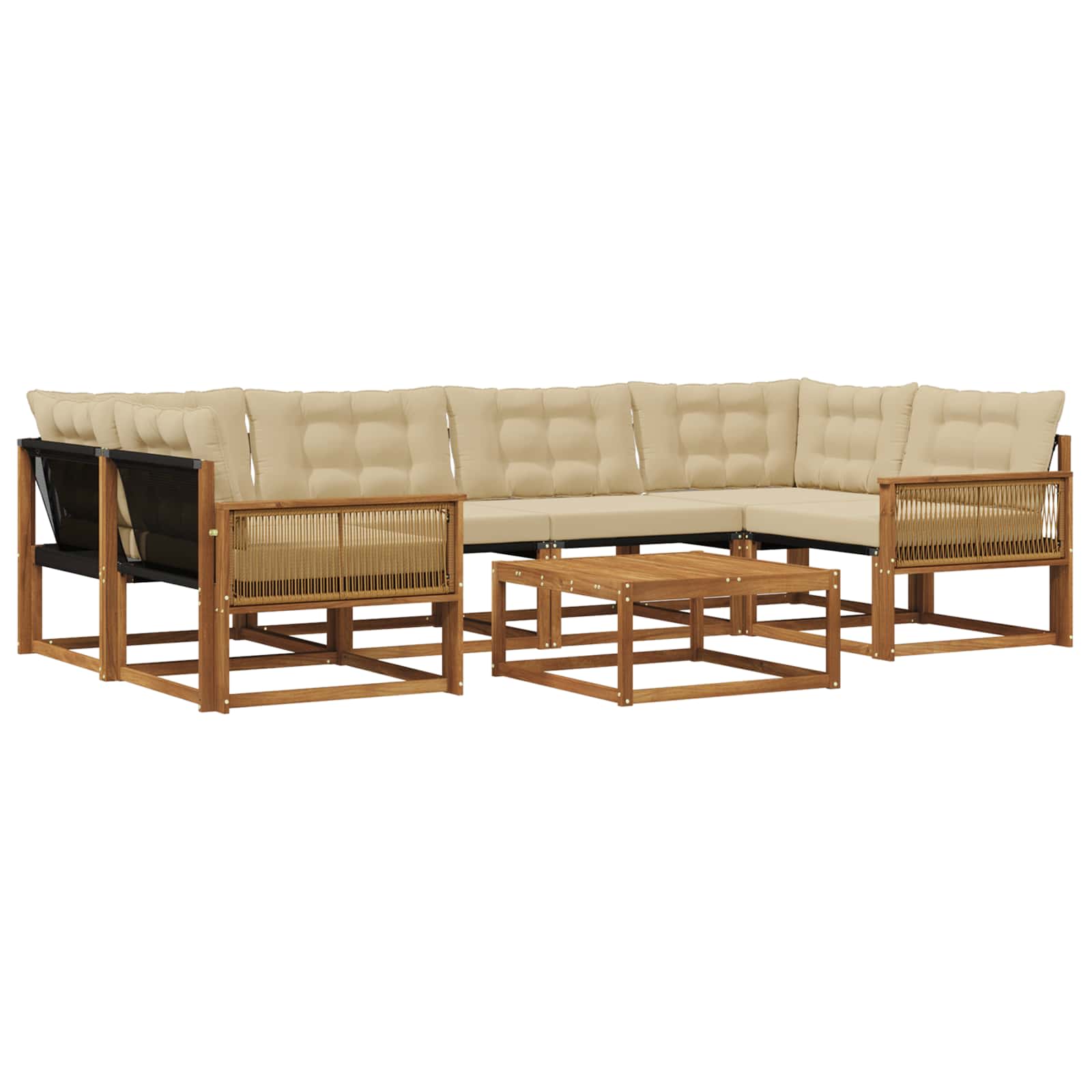 Ensemble de canapés d'extérieur 7 pcs Naturel et Beige - XIOS