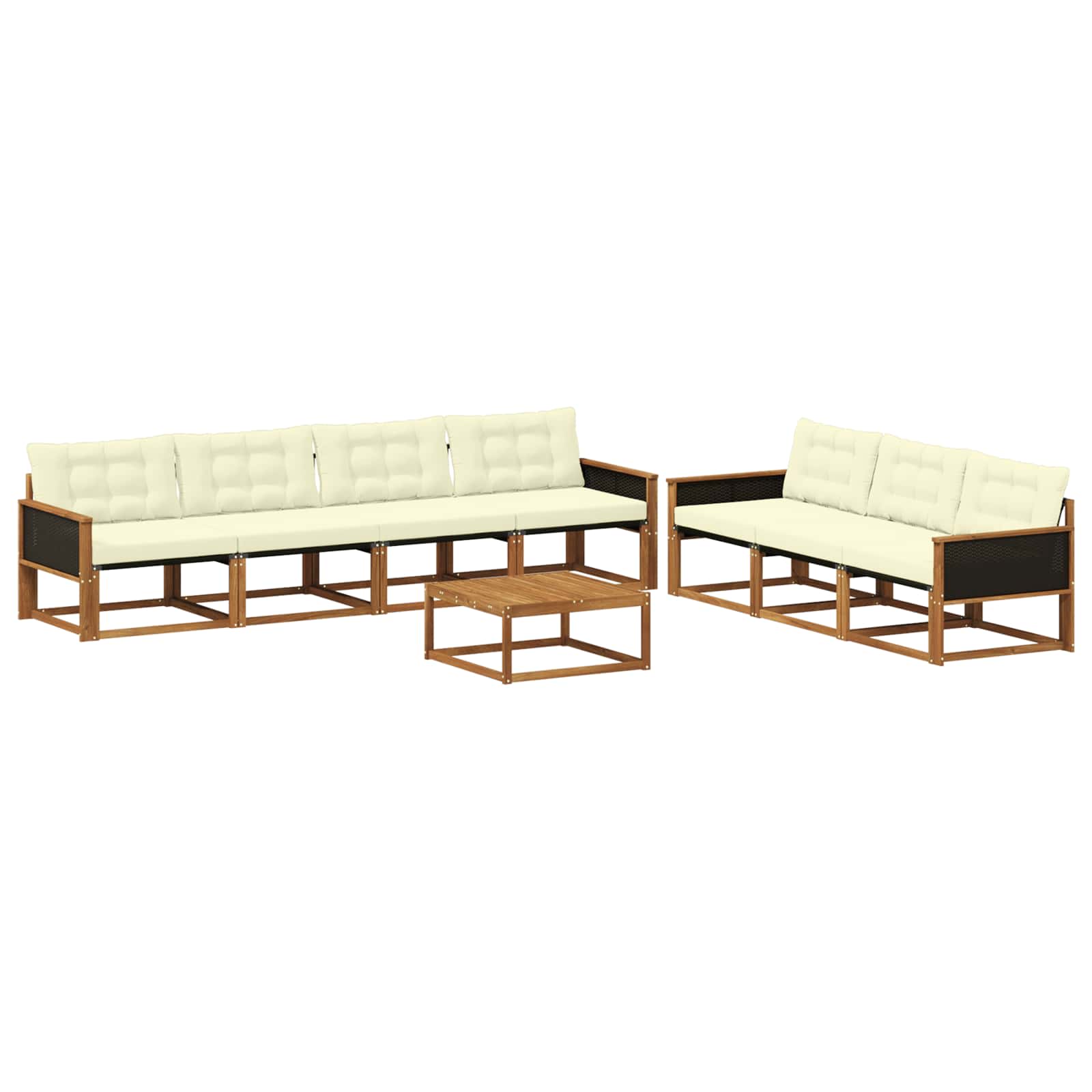 Ensemble de canapés d'extérieur 8 pcs Naturel et Crème - XIOS