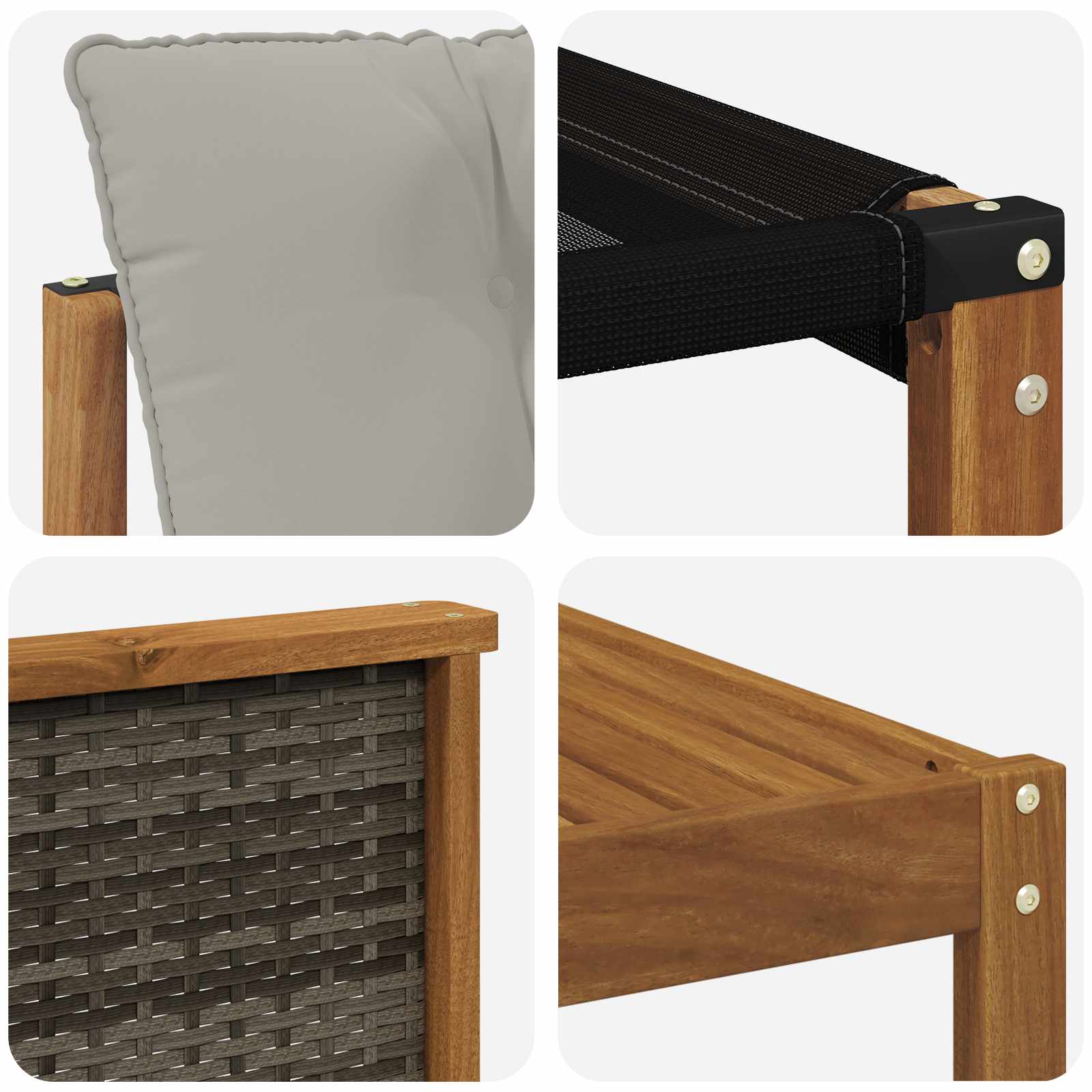 Ensemble de canapés d'extérieur 8 pcs Naturel et gris clair - XIOS